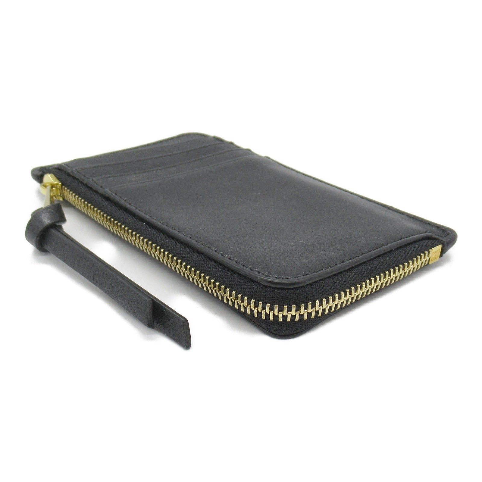 Loewe Loewe Emboss Coin Card Holder Purse Leather Black Size ONE SIZE - 4 Thumbnail