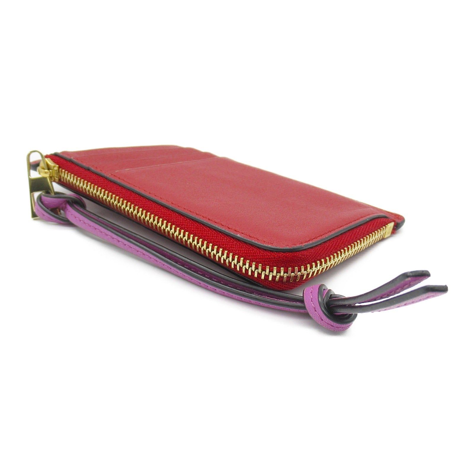 Loewe Loewe Anagram Coin Card Holder Purse Lambskin (Sheepskin) Red Size ONE SIZE - 4 Thumbnail