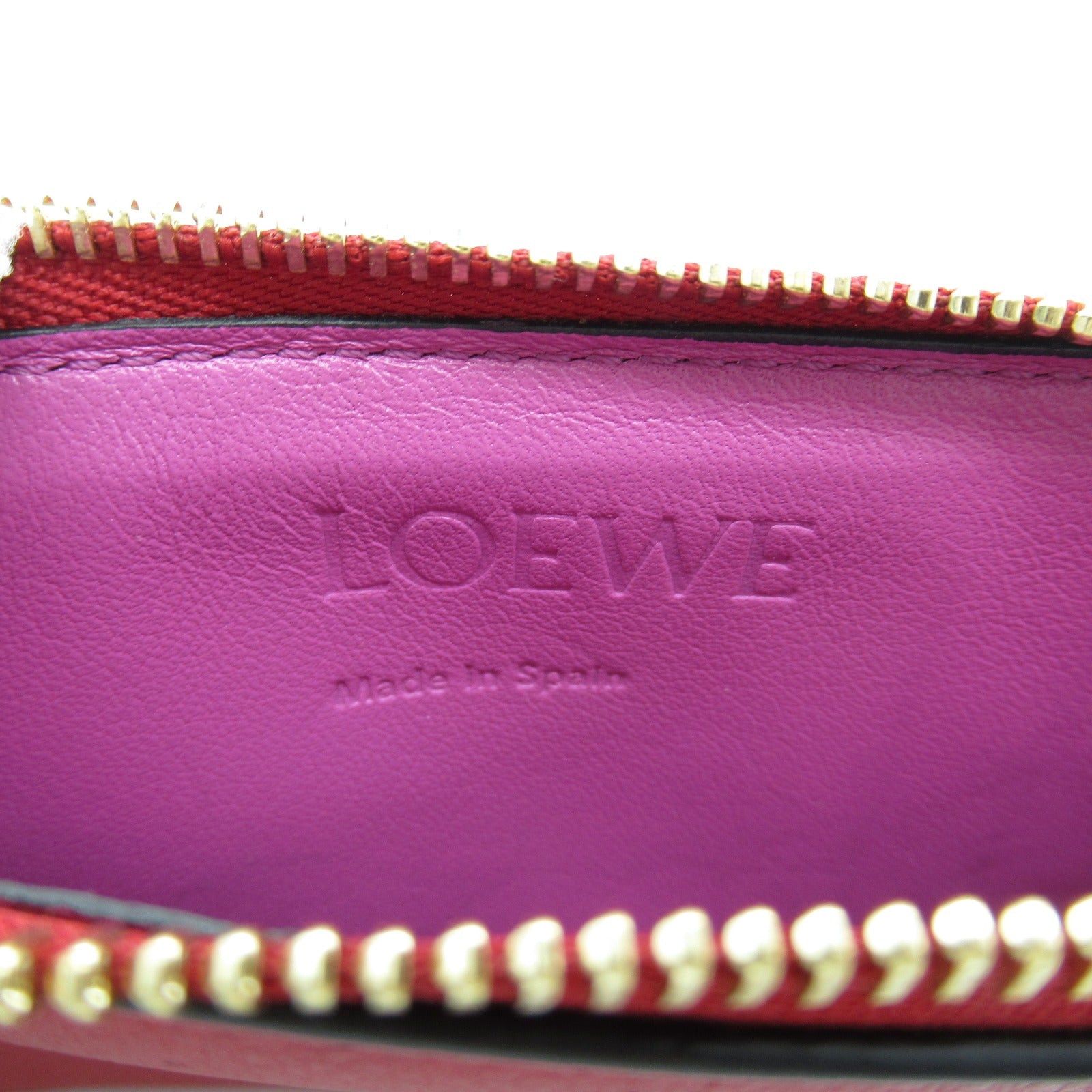 Loewe Loewe Anagram Coin Card Holder Purse Lambskin (Sheepskin) Red Size ONE SIZE - 6 Thumbnail