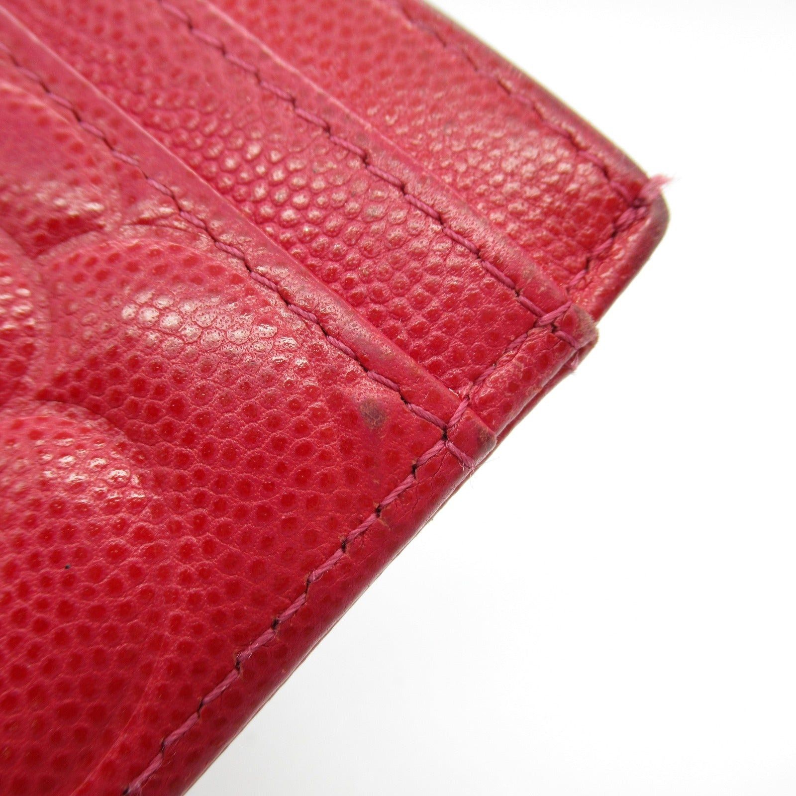 Chanel Chanel Camellia Card Case Leather Red Gold Hardware Size ONE SIZE - 10 Thumbnail