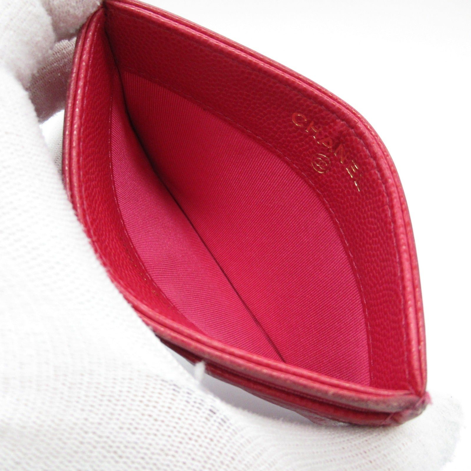 Chanel Chanel Camellia Card Case Leather Red Gold Hardware Size ONE SIZE - 5 Thumbnail