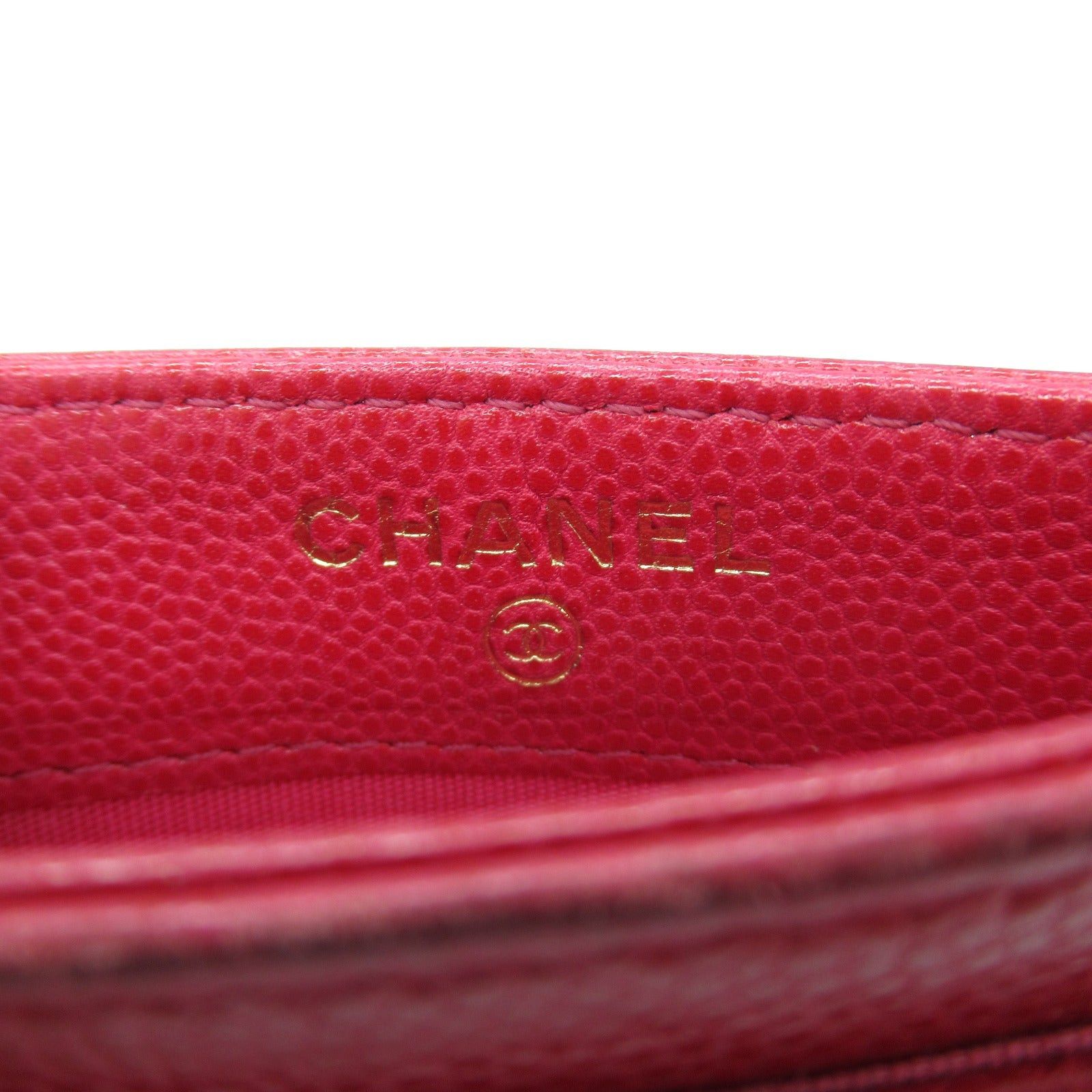 Chanel Chanel Camellia Card Case Leather Red Gold Hardware Size ONE SIZE - 6 Thumbnail