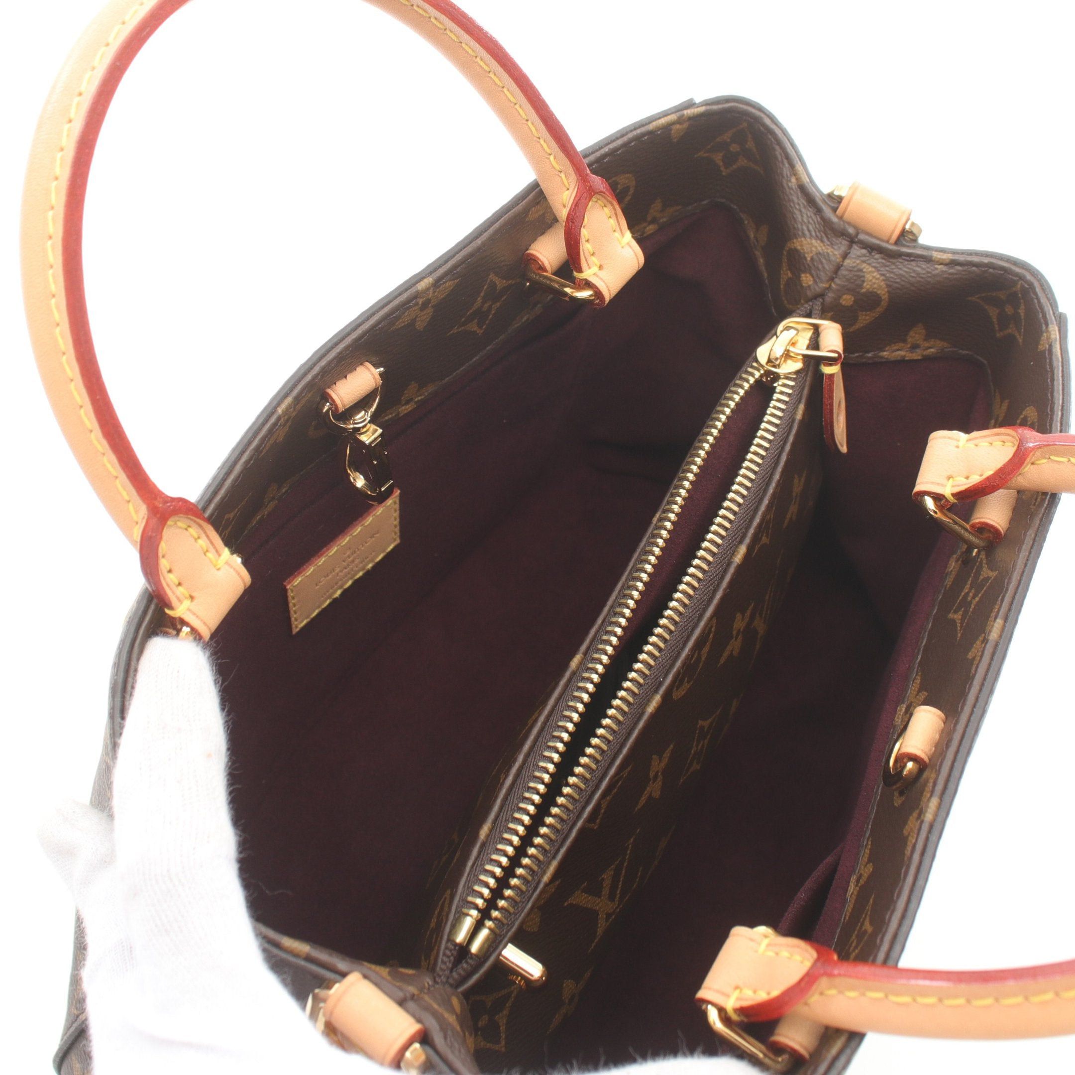 Louis Vuitton Louis Vuitton Montaigne Bb Monogram Handbag Leather Brown Size ONE SIZE - 3 Thumbnail