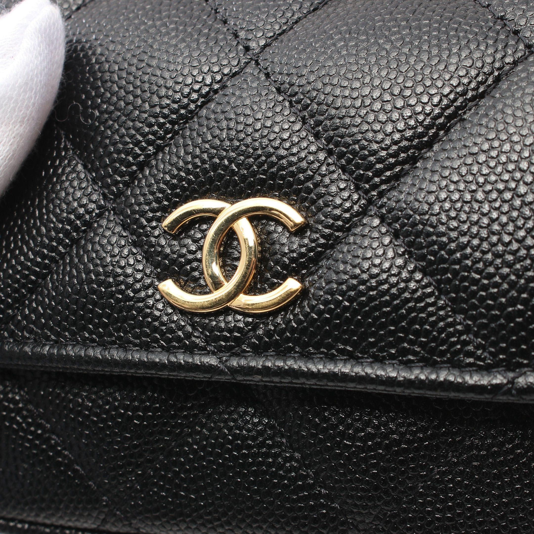 Chanel Chanel Mini Matelasse Chain Shoulder Bag Caviar Skin Black Gold Hardware Size ONE SIZE - 7 Thumbnail