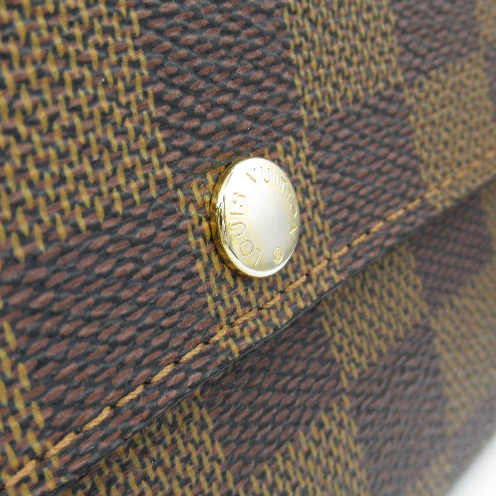 Louis Vuitton Louis Vuitton Portefeuil Sara Bi-Fold Wallet Coated Canvas Damier Brown Ebene Size ONE SIZE - 9 Thumbnail