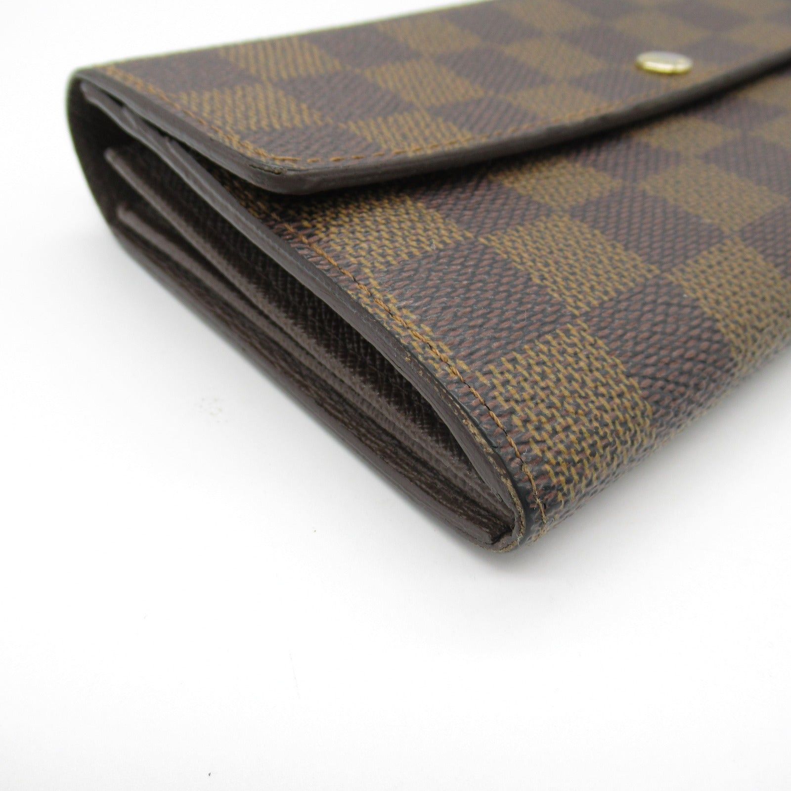 Louis Vuitton Louis Vuitton Portefeuil Sara Bi-Fold Wallet Coated Canvas Damier Brown Ebene Size ONE SIZE - 10 Thumbnail