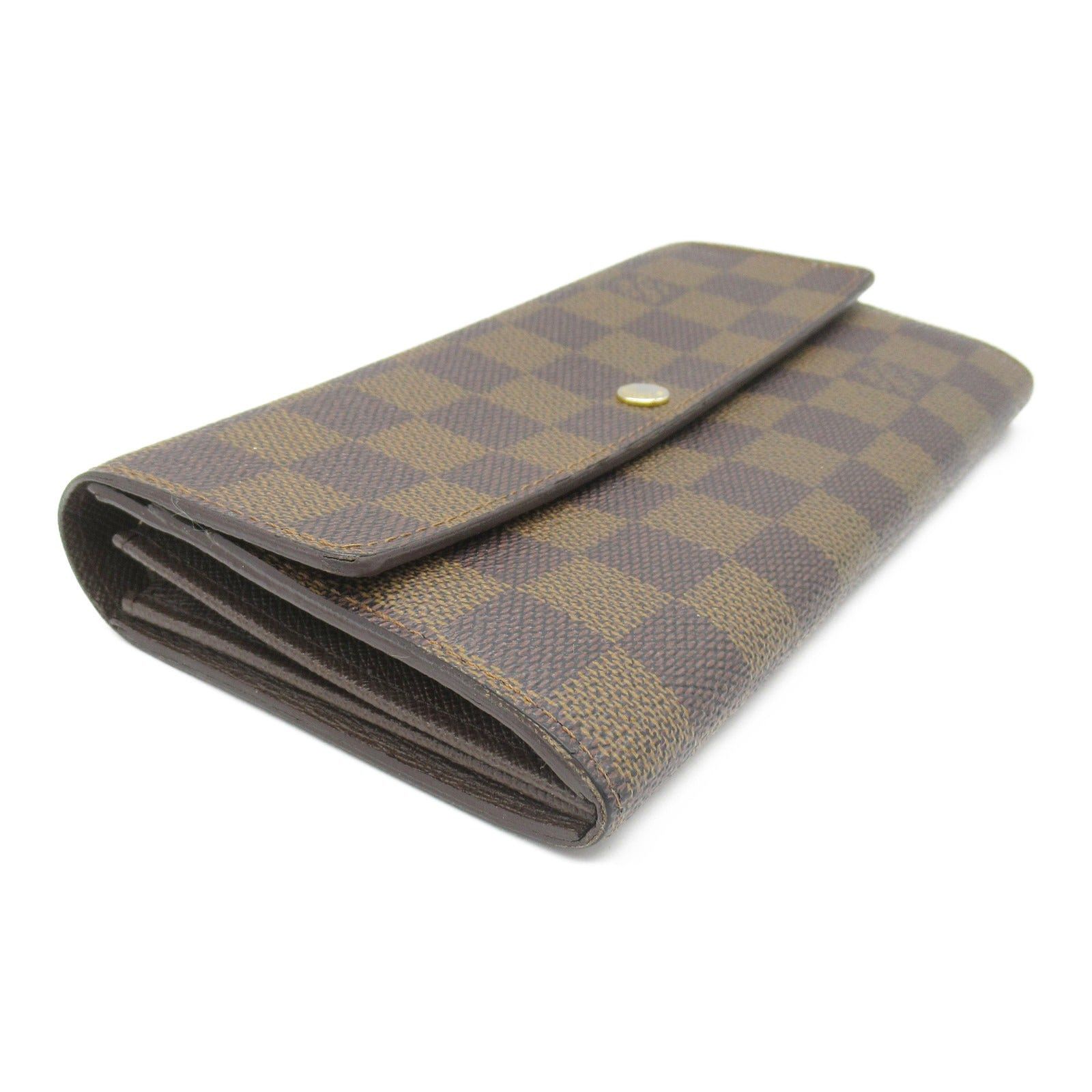 Louis Vuitton Louis Vuitton Portefeuil Sara Bi-Fold Wallet Coated Canvas Damier Brown Ebene Size ONE SIZE - 3 Thumbnail