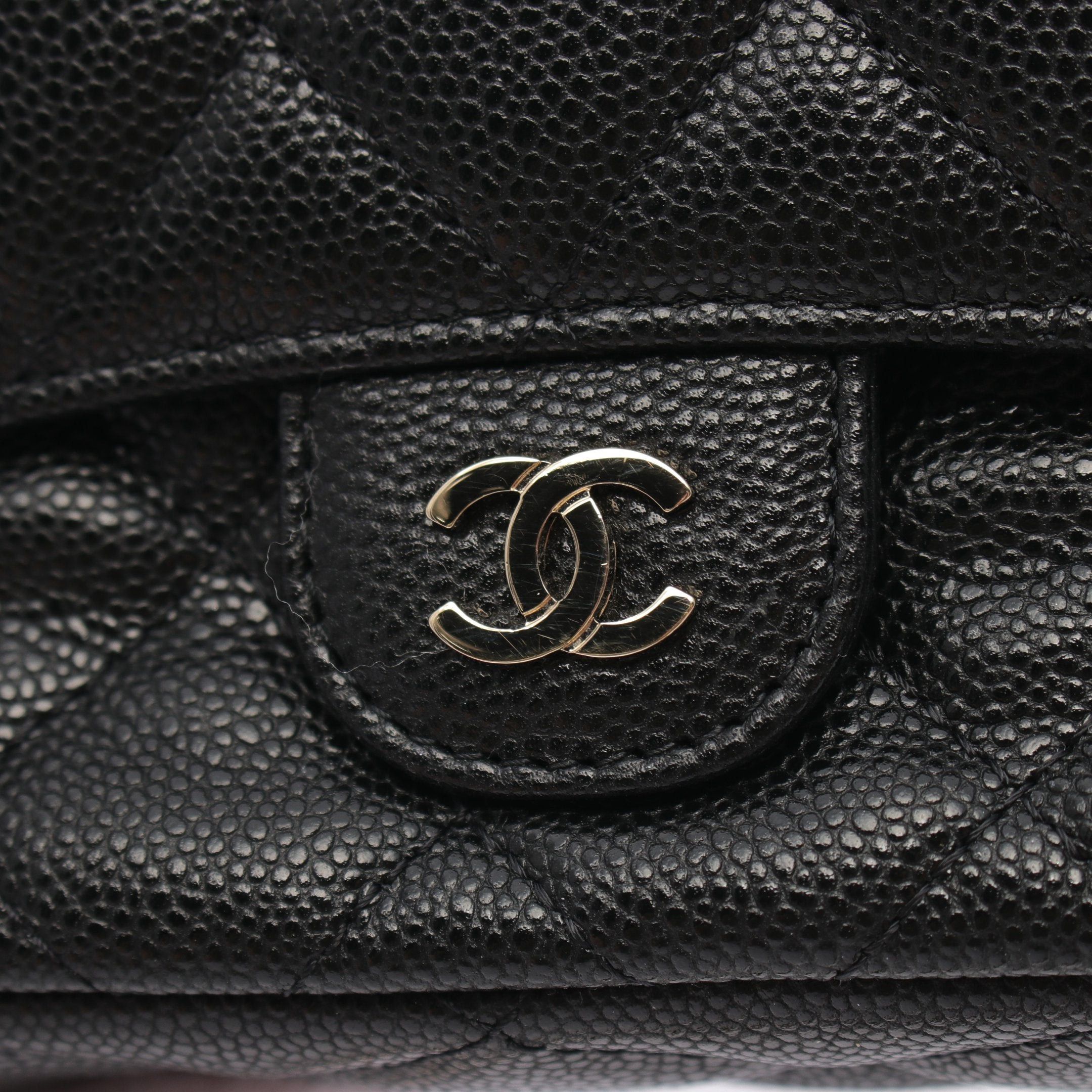 Chanel Chanel Matelasse Chain Phone Case Wallet Shoulder Bag Caviar Skin Black Gold Hardware Size ONE SIZE - 7 Thumbnail