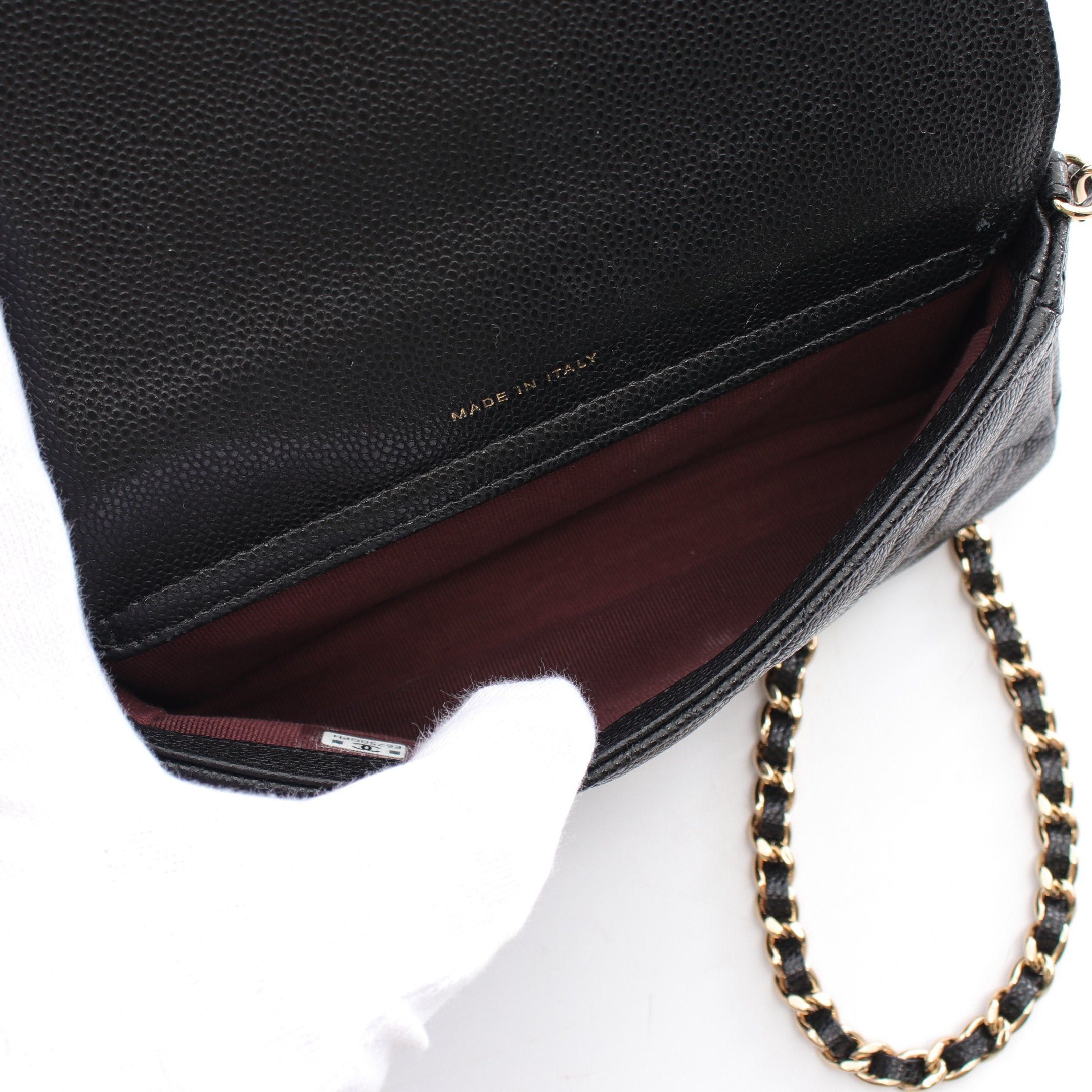 Chanel Chanel Matelasse Chain Phone Case Wallet Shoulder Bag Caviar Skin Black Gold Hardware Size ONE SIZE - 3 Thumbnail