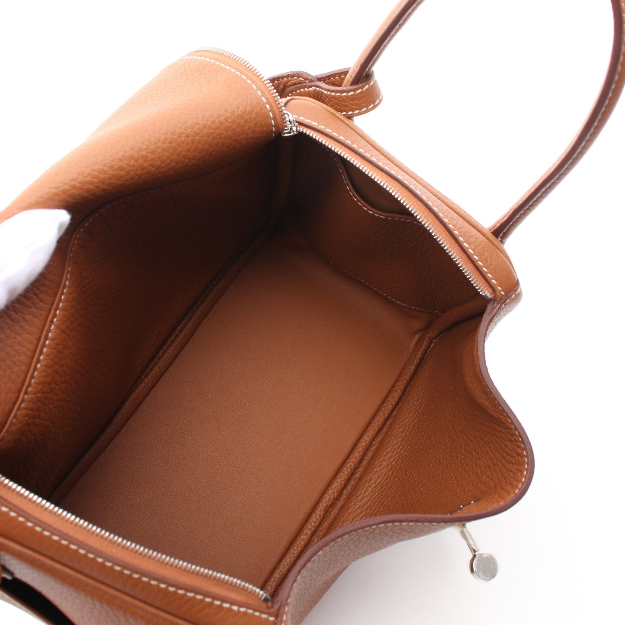 Hermes Hermes Lindy 26 Gold Shoulder Bag Clemence Leather Light Brown Silver Hardware B Stamp Size ONE SIZE - 3 Thumbnail