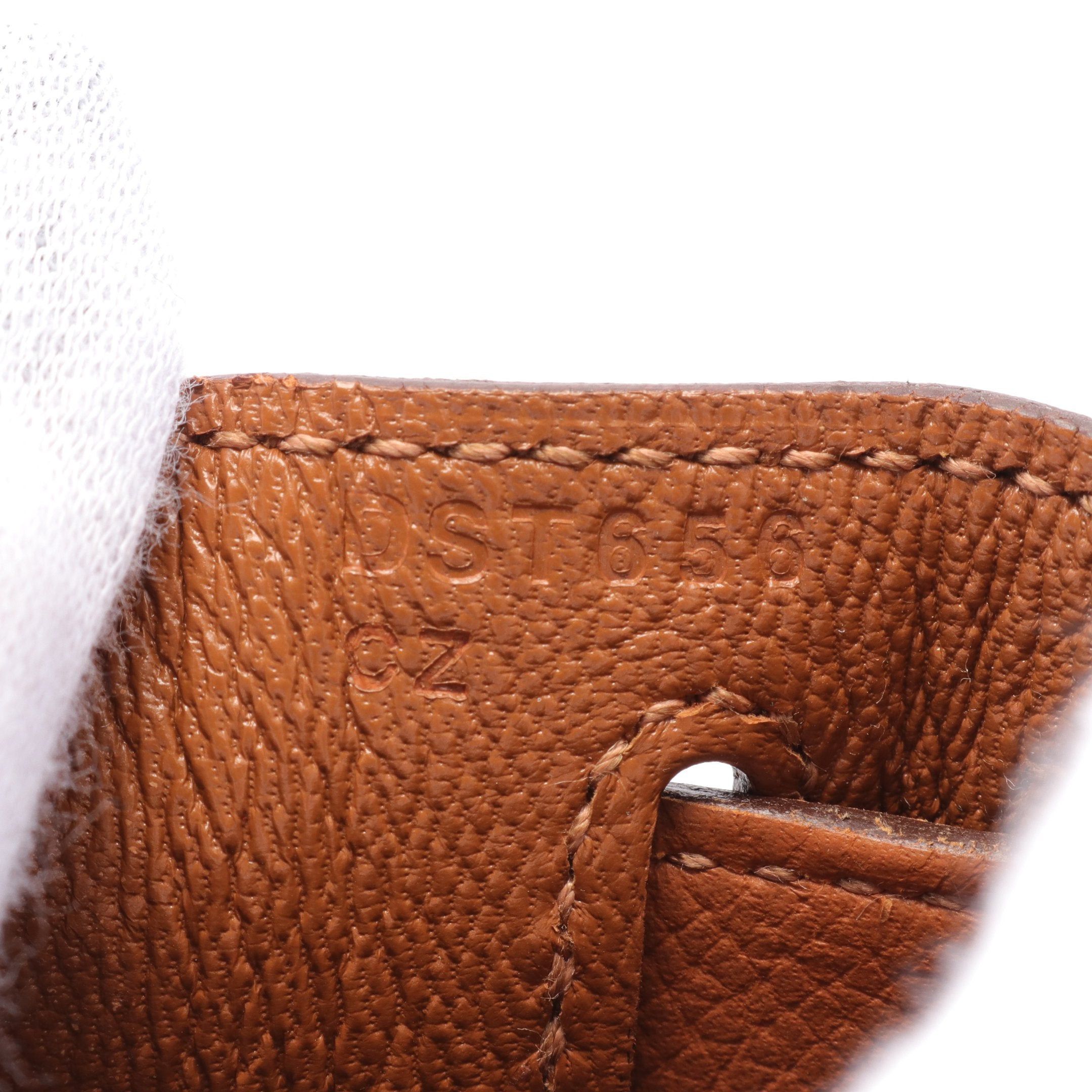 Hermes Hermes Kelly Letter 28 Gold Celeste Blue Saphir Handbag Veau Epsom Brown Light Navy Hardware D Stamp Size ONE SIZE - 6 Thumbnail