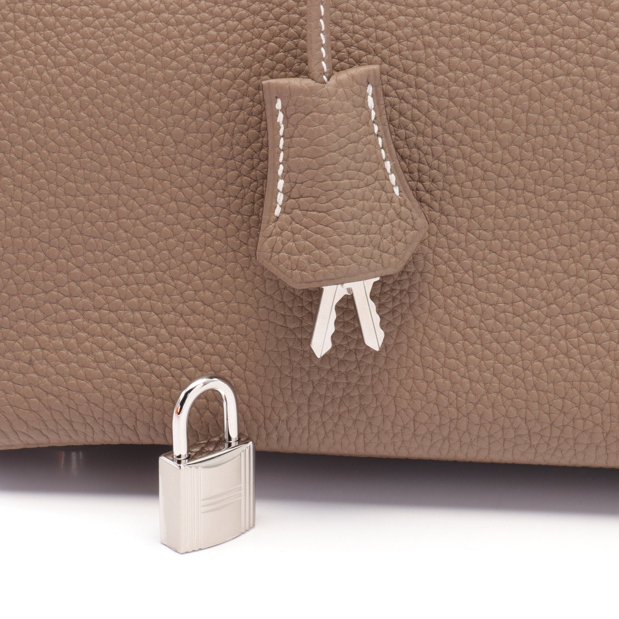 Hermes Hermes Birkin 30 Handbag Togo Gray Brown Silver Hardware Size ONE SIZE - 5 Thumbnail