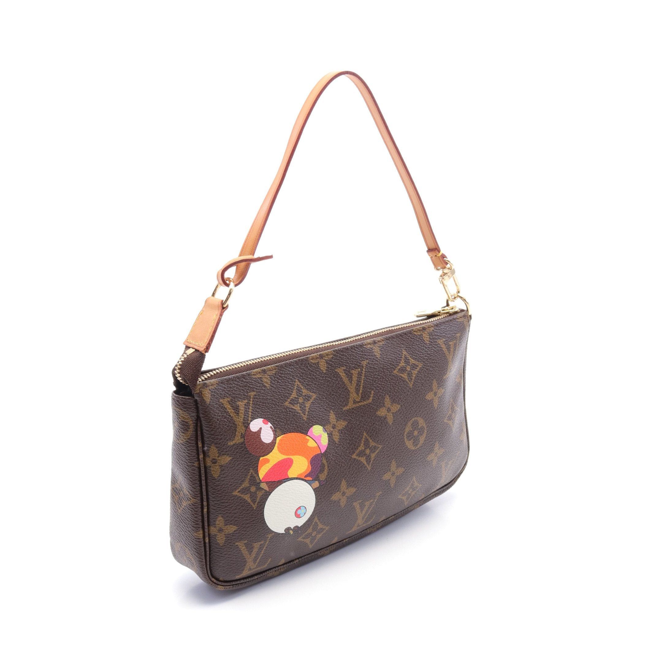 Louis Vuitton Louis Vuitton Pochette Accessoires Monogram Panda Handbag Leather Brown Size ONE SIZE - 2 Thumbnail
