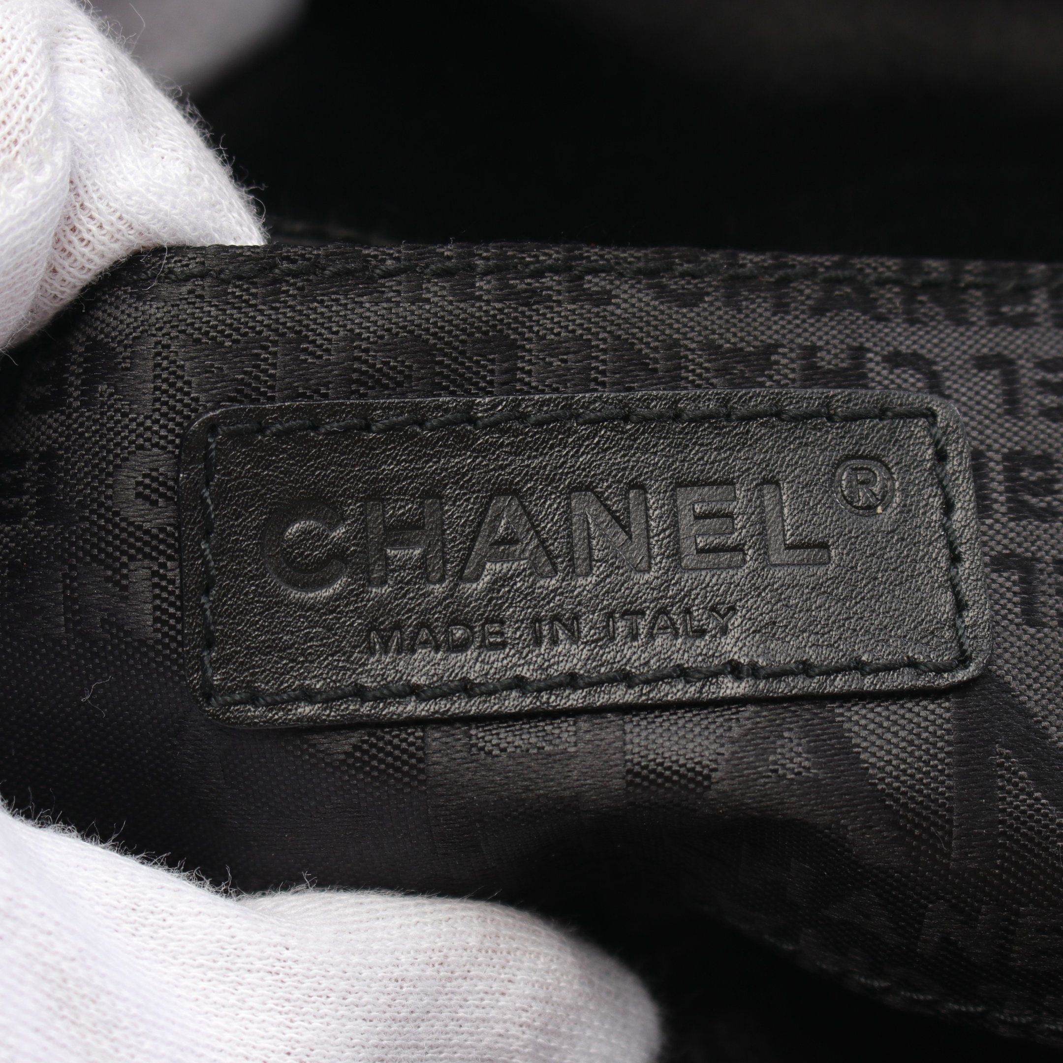 Chanel Chanel Chocolate Bar Camellia Chain Shoulder Bag Satin Black Gold Hardware Size ONE SIZE - 4 Thumbnail