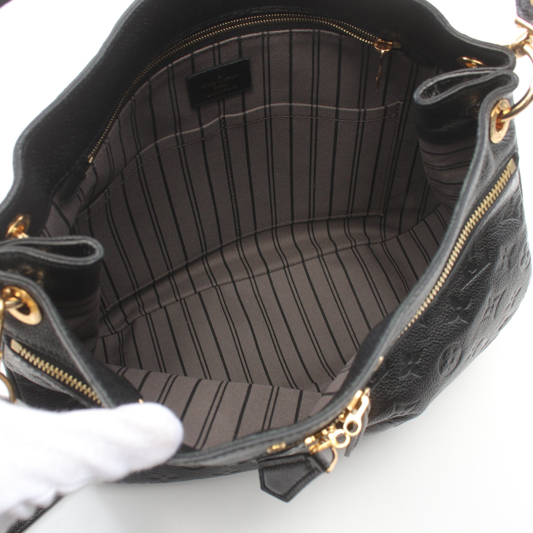 Louis Vuitton Louis Vuitton Spontini Monogram Empreinte Noir Handbag Leather Black Size ONE SIZE - 3 Thumbnail
