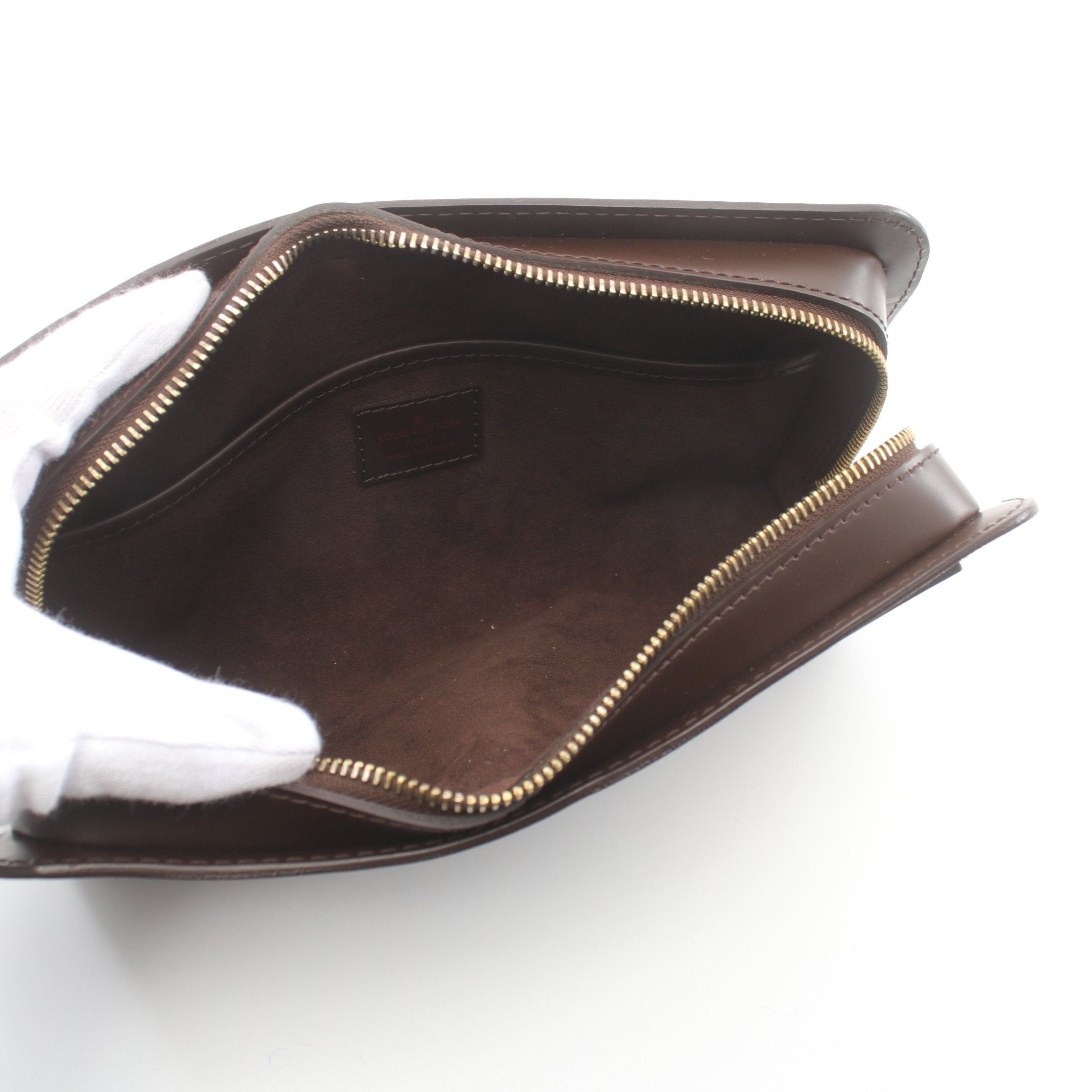 Louis Vuitton Louis Vuitton Saint Louis Damier Ebene Clutch Bag Second Leather Brown Size ONE SIZE - 3 Thumbnail