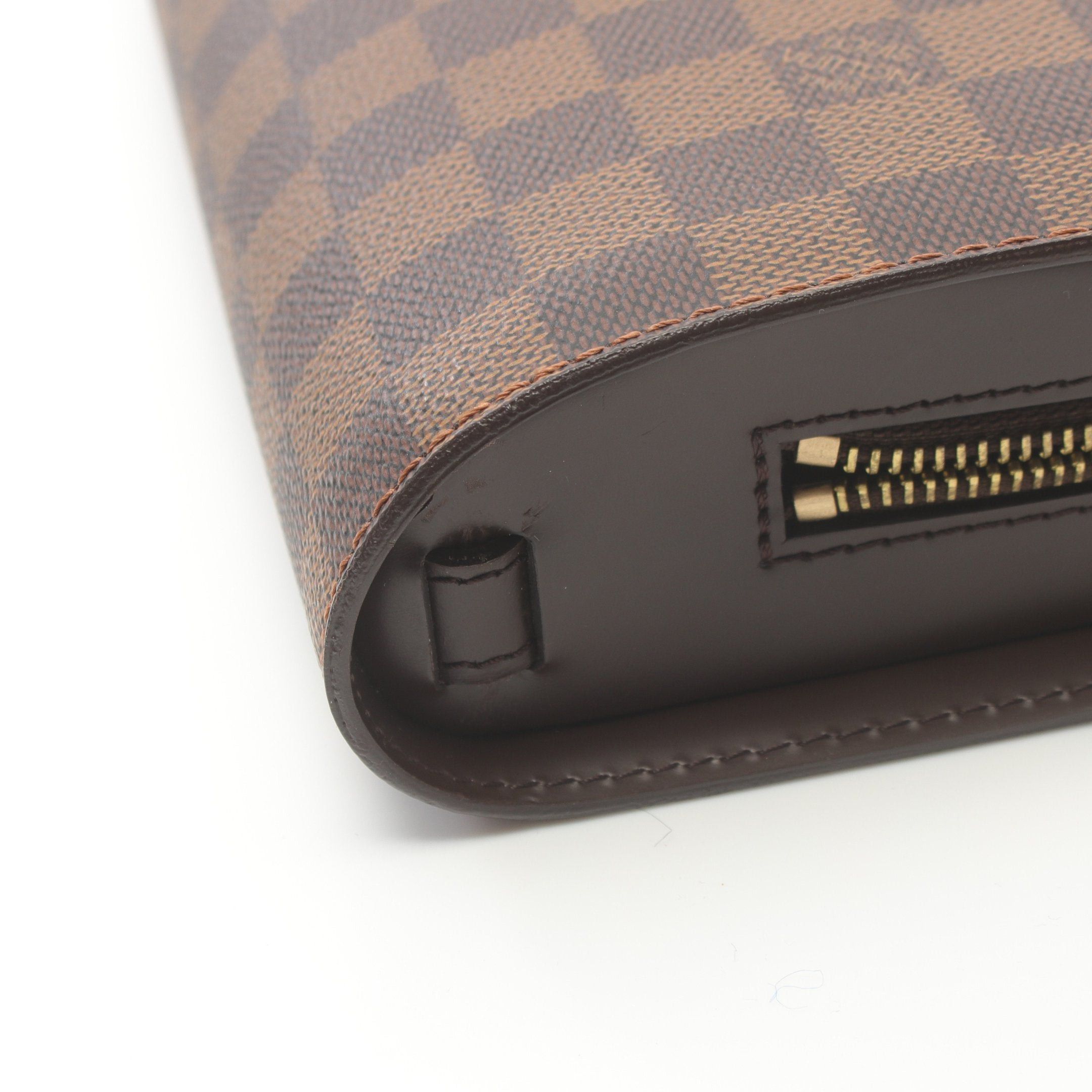 Louis Vuitton Louis Vuitton Saint Louis Damier Ebene Clutch Bag Second Leather Brown Size ONE SIZE - 6 Thumbnail