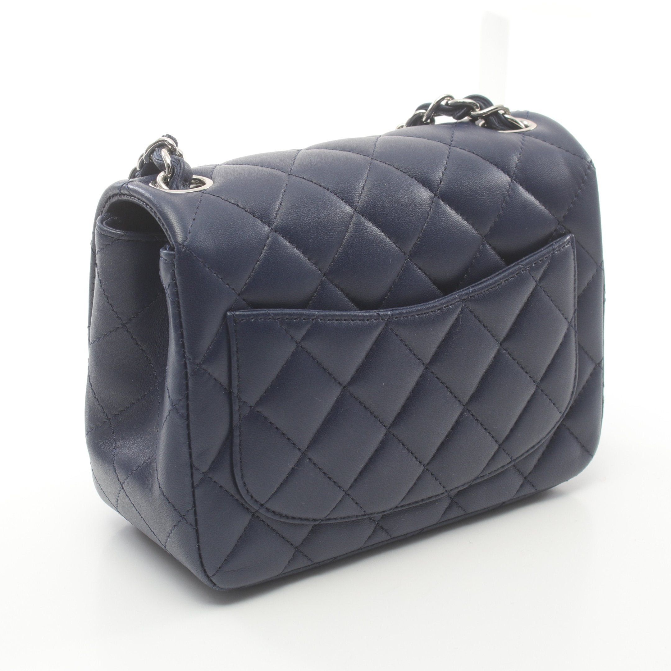 Chanel Chanel Mini Matelasse Chain Shoulder Bag Lambskin Navy Silver Hardware Size ONE SIZE - 2 Thumbnail