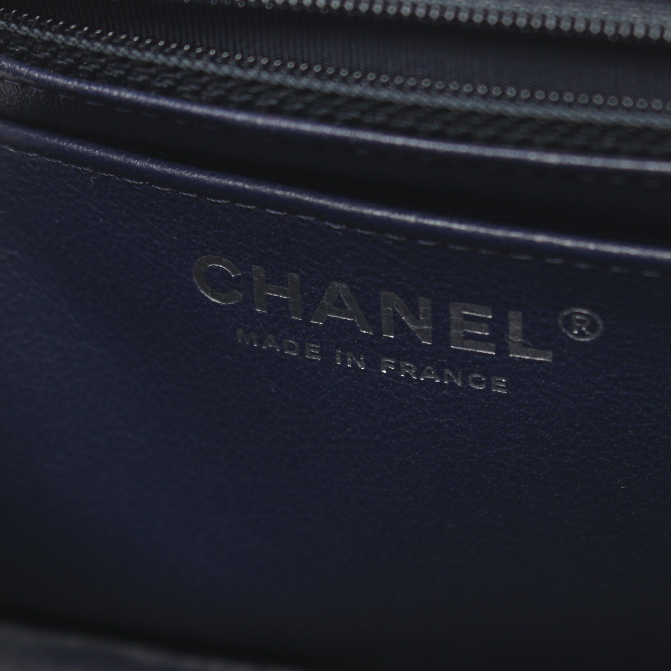 Chanel Chanel Mini Matelasse Chain Shoulder Bag Lambskin Navy Silver Hardware Size ONE SIZE - 4 Thumbnail
