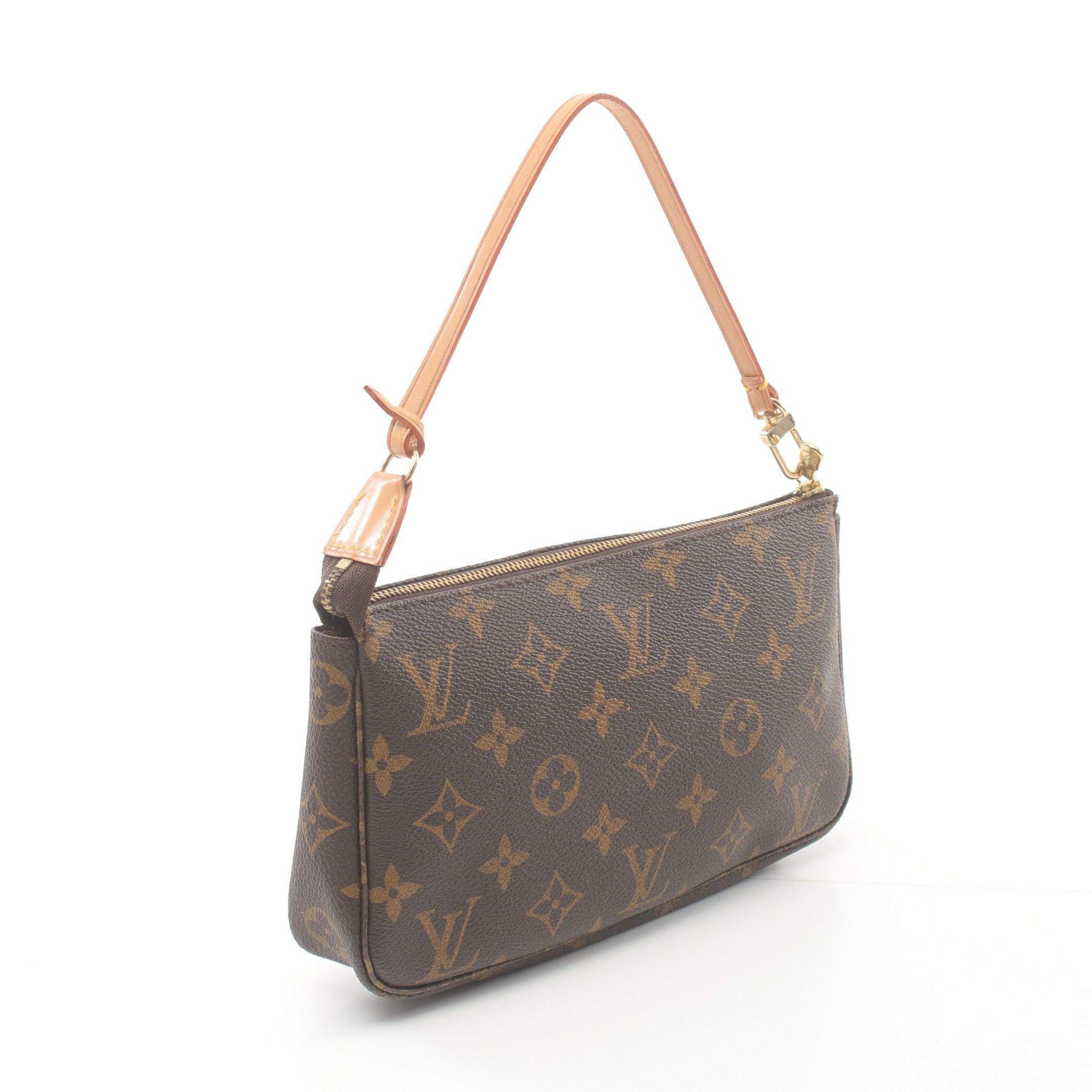 Louis Vuitton Louis Vuitton Pochette Accessoires Monogram Handbag Leather Brown Size ONE SIZE - 2 Thumbnail