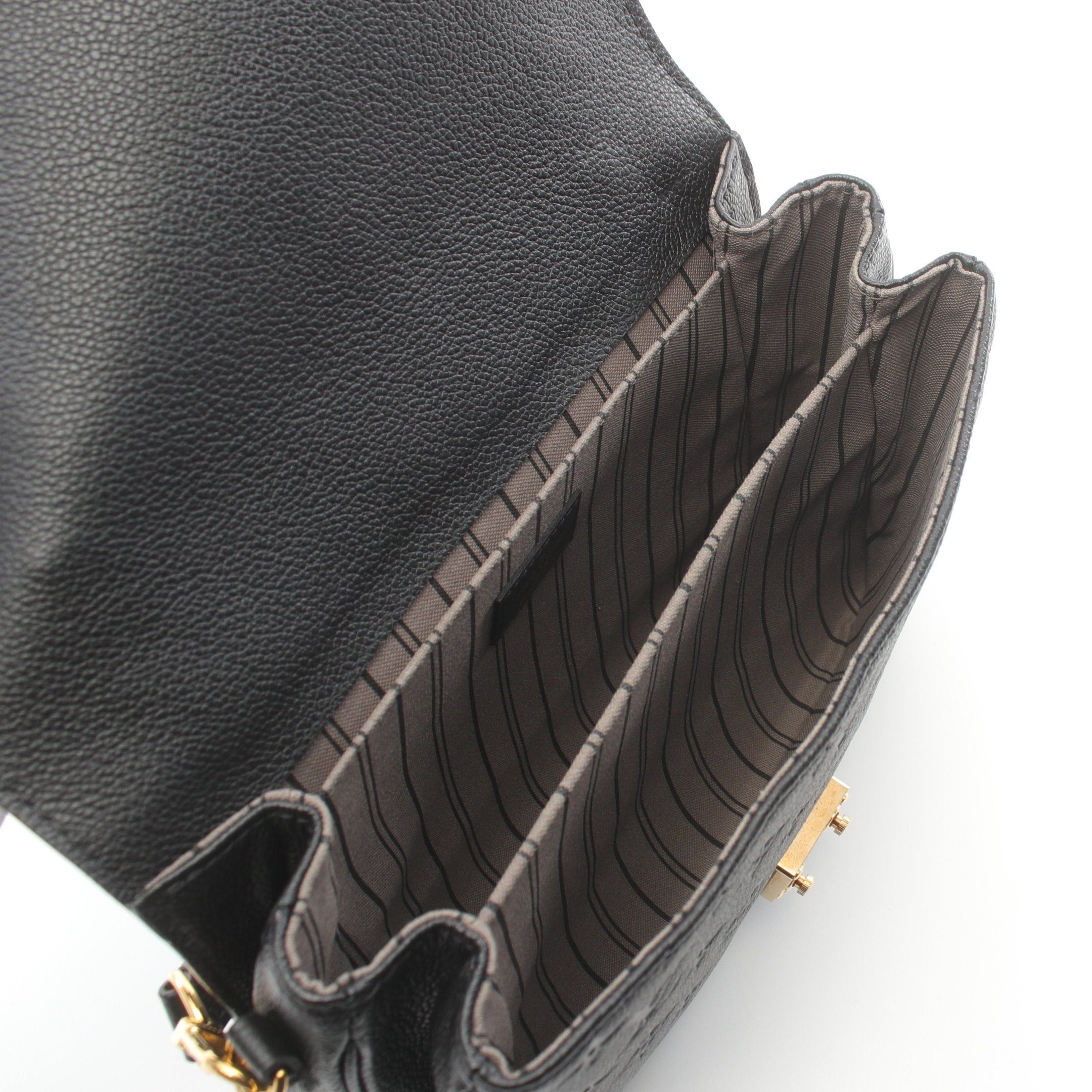 Louis Vuitton Louis Vuitton Pochette Metis Mm Monogram Empreinte Noir Handbag Leather Black Size ONE SIZE - 3 Thumbnail