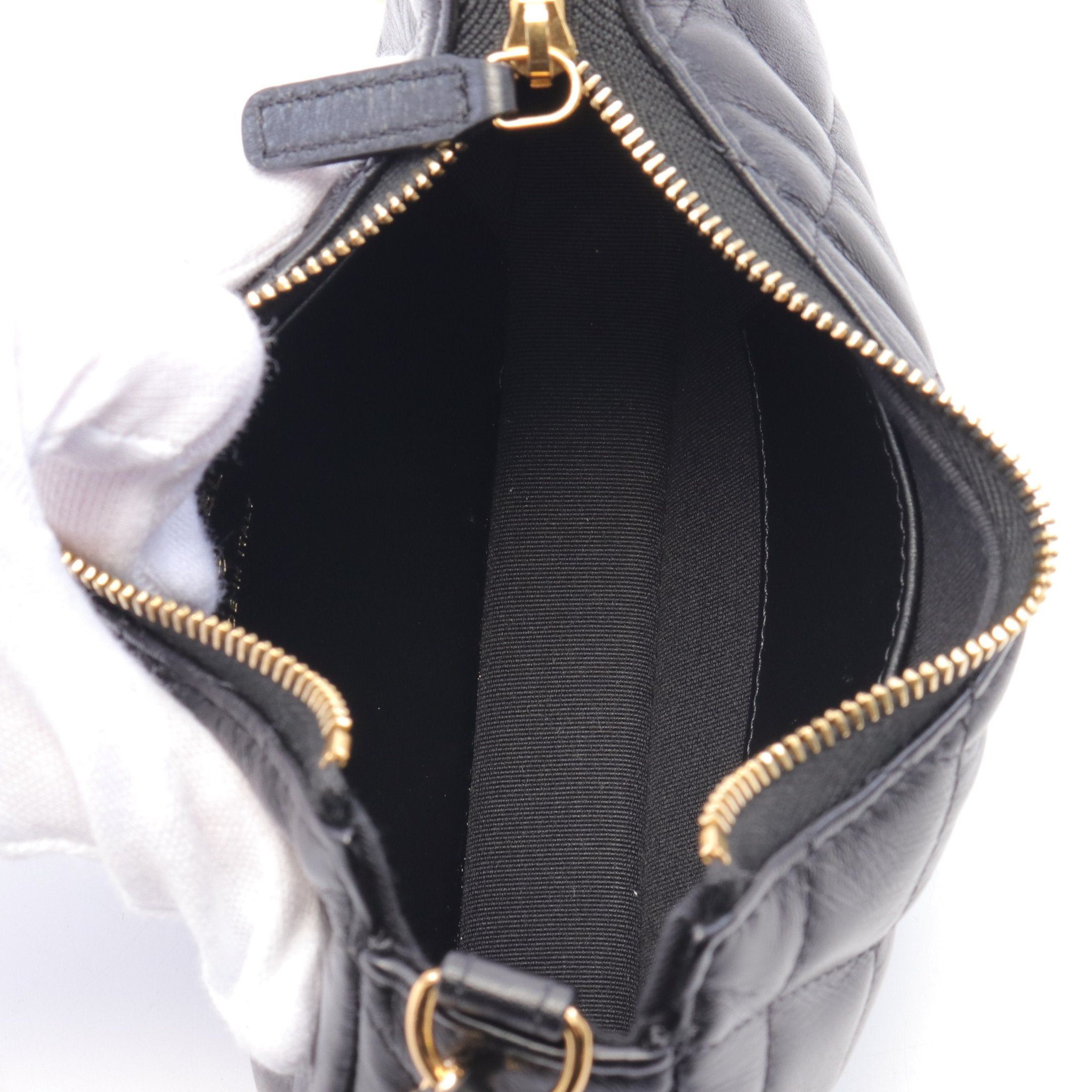 Chanel Chanel Matelasse Chain Shoulder Bag Leather Black Gold Hardware Size ONE SIZE - 3 Thumbnail