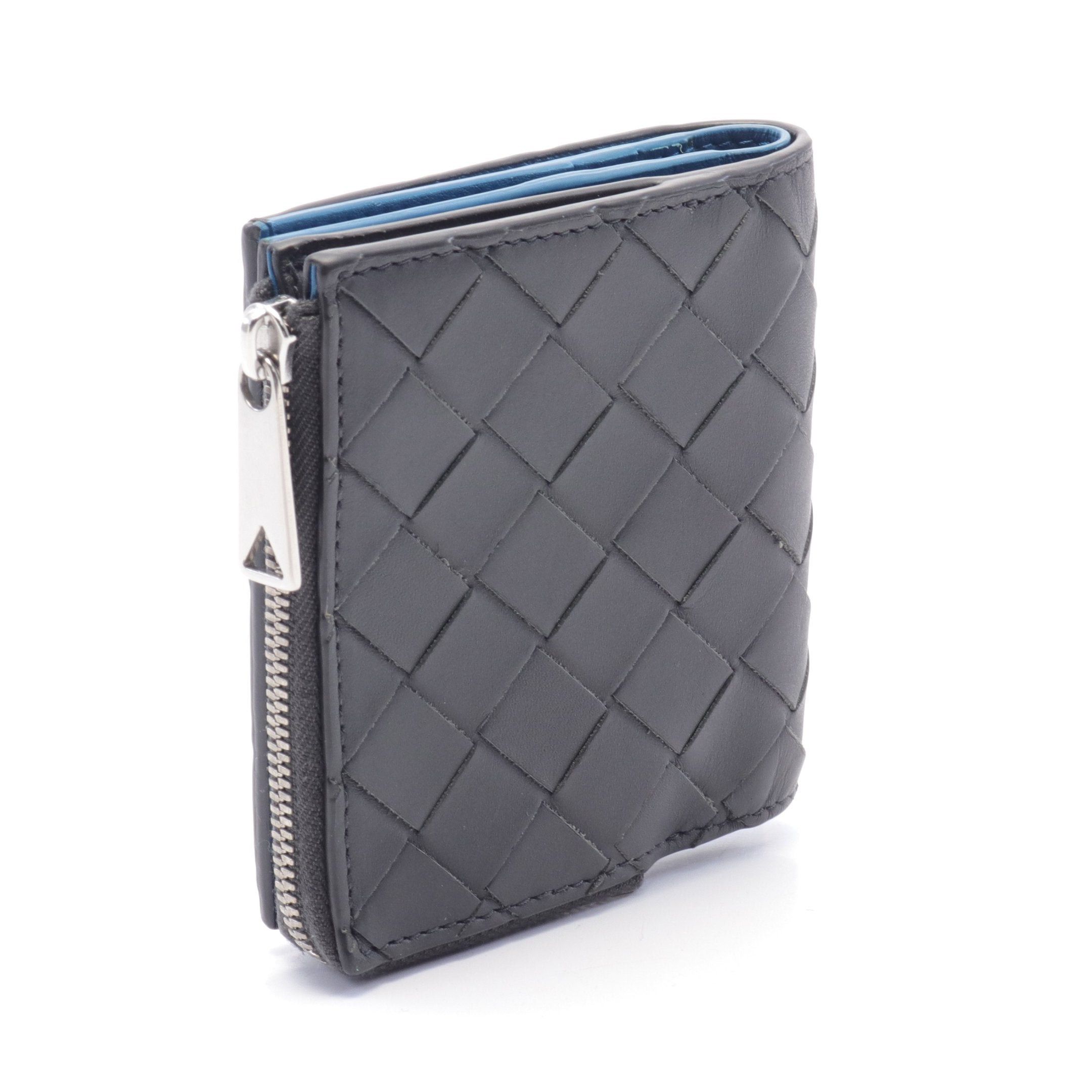 Bottega Veneta Bottega Veneta Intrecciato Bi-Fold Wallet Leather Dark Gray Size ONE SIZE - 2 Thumbnail