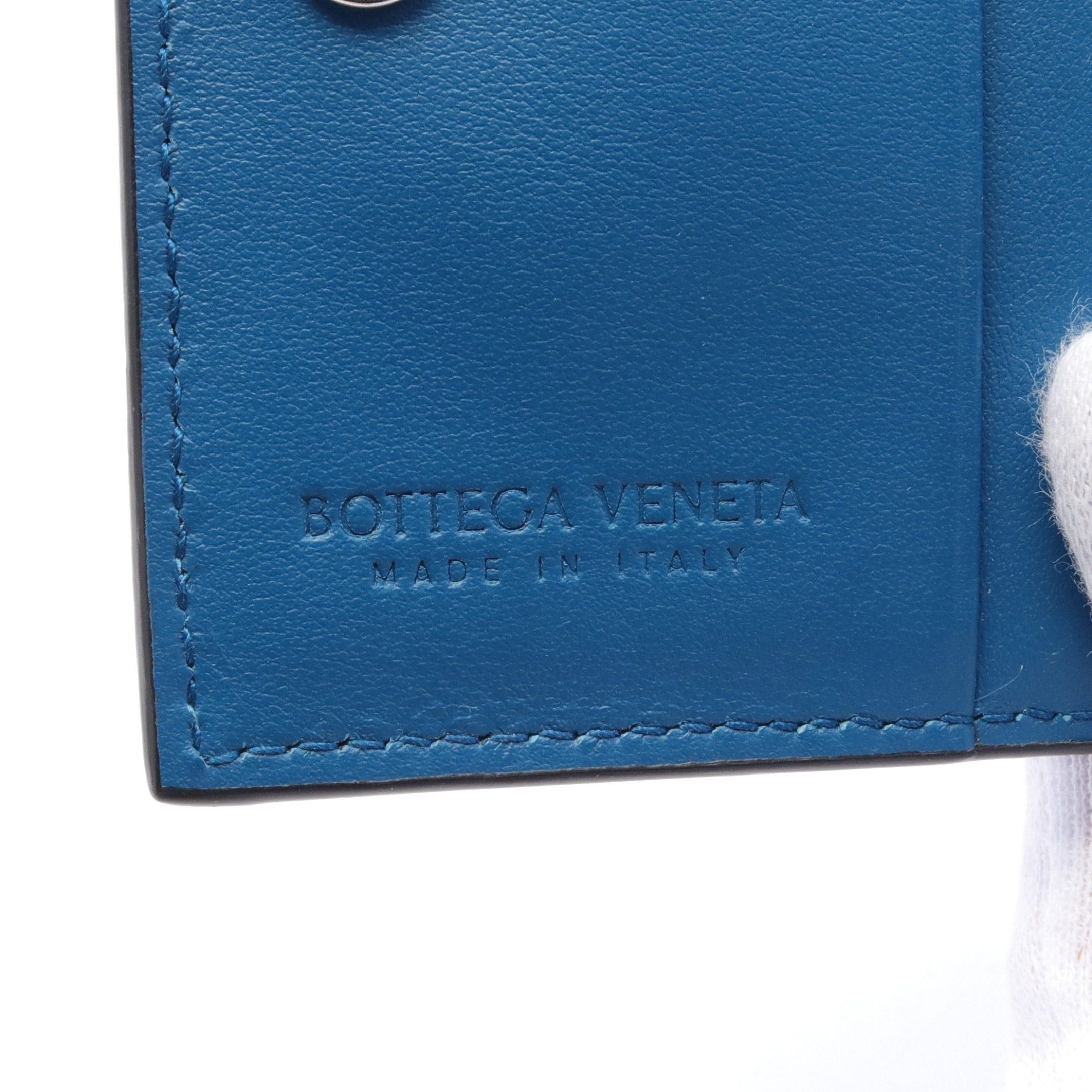 Bottega Veneta Bottega Veneta Intrecciato Bi-Fold Wallet Leather Dark Gray Size ONE SIZE - 4 Thumbnail