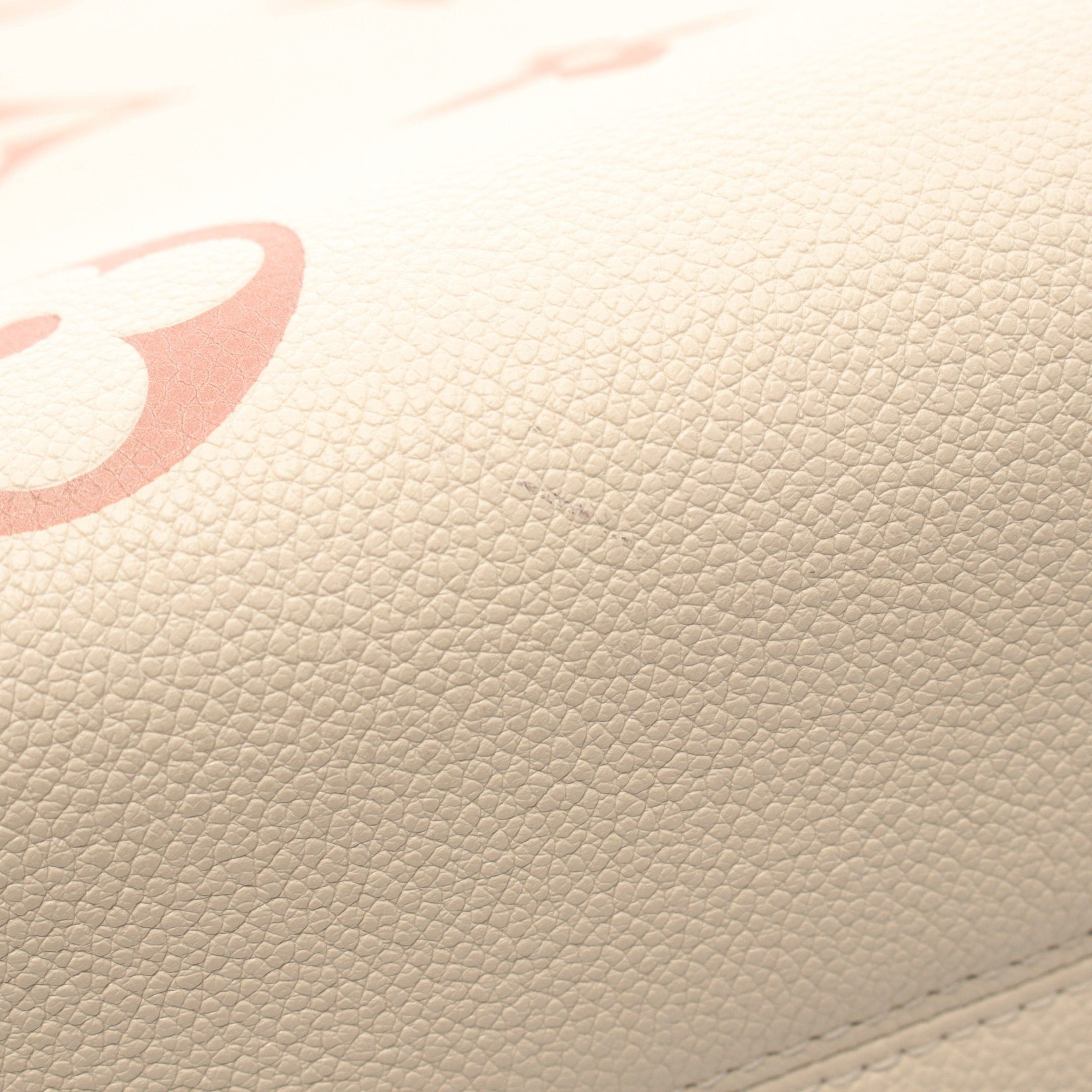 Louis Vuitton On-The-Go Mm Monogram Empreinte Shoulder Bag Tote Leather Light Beige Orange Brown