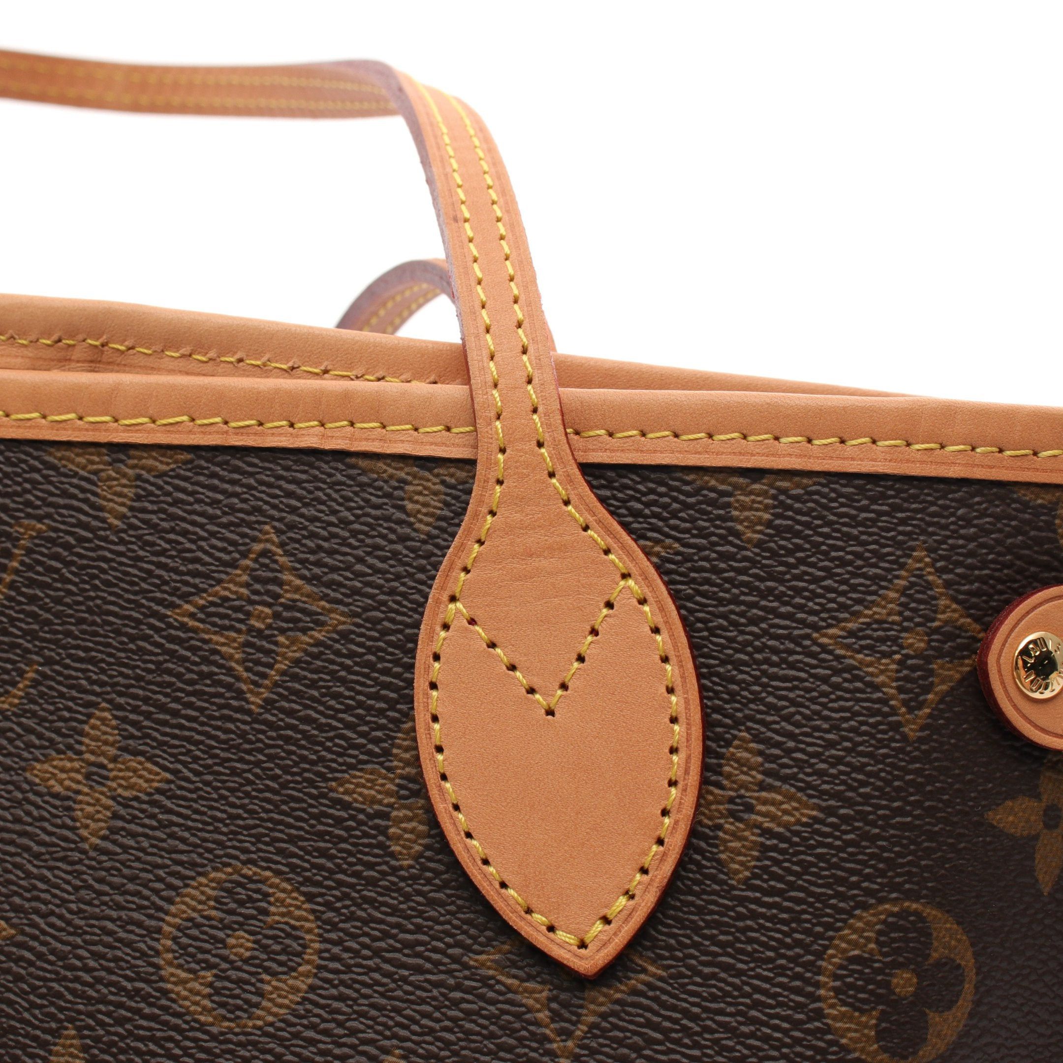 Louis Vuitton Louis Vuitton Neverfull Pm Monogram Pivoine Handbag Tote Bag Leather Brown Size ONE SIZE - 5 Thumbnail