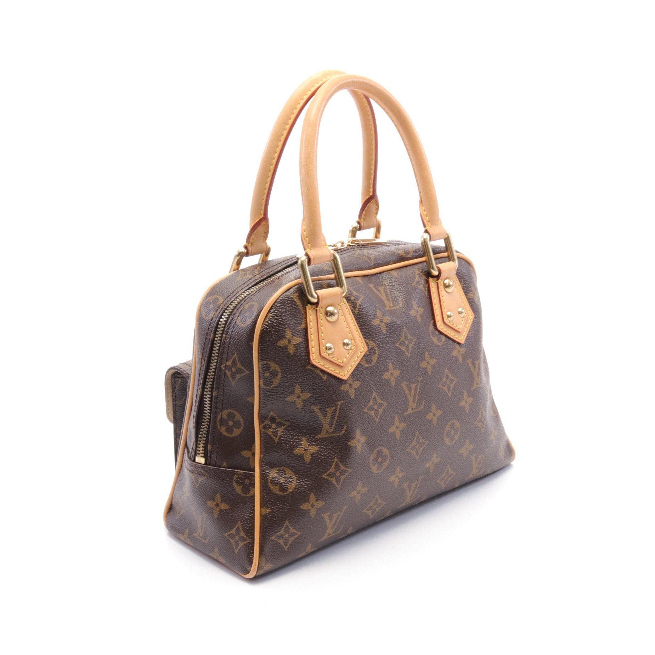 Louis Vuitton Louis Vuitton Manhattan Pm Monogram Handbag Leather Brown Size ONE SIZE - 2 Thumbnail