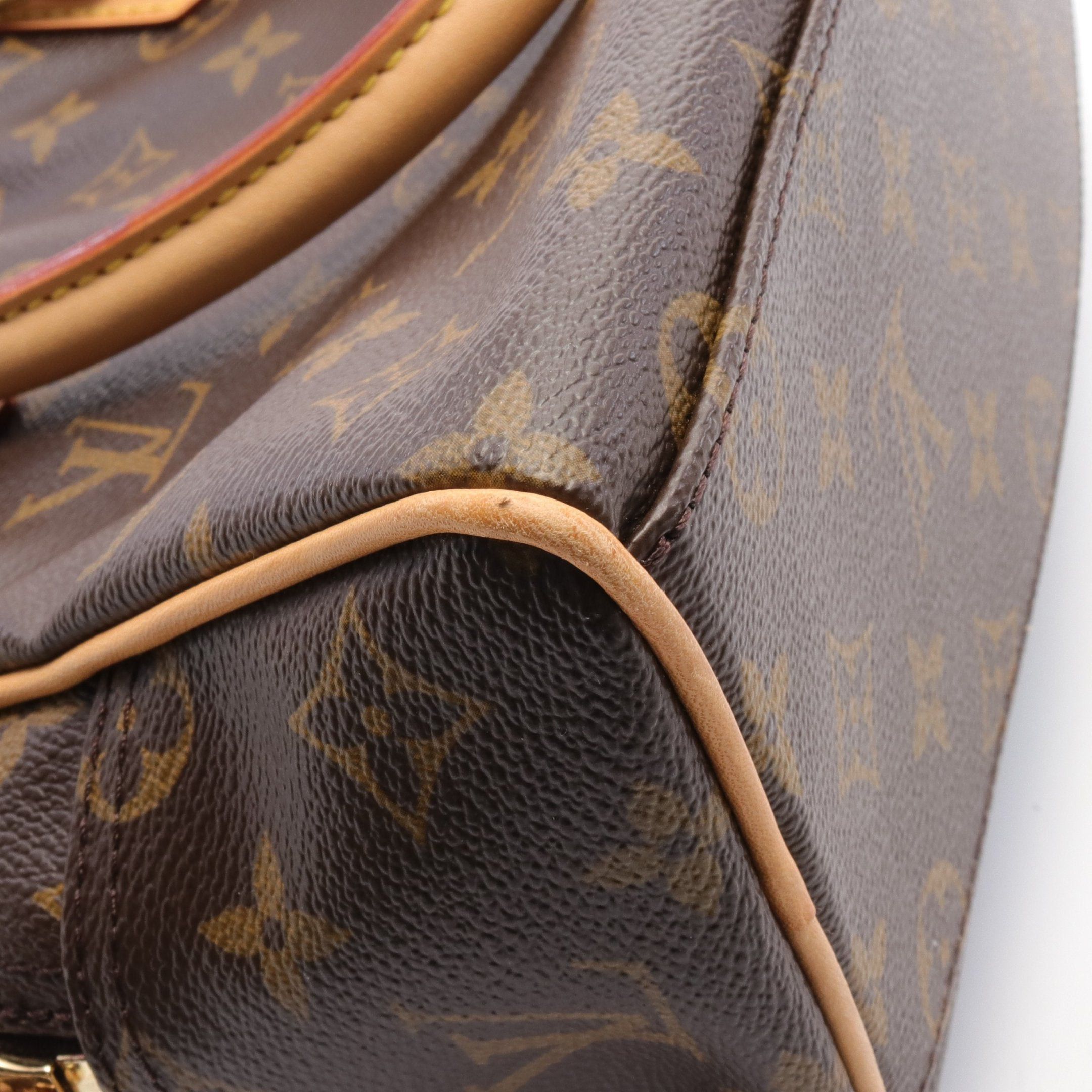 Louis Vuitton Louis Vuitton Manhattan Pm Monogram Handbag Leather Brown Size ONE SIZE - 9 Thumbnail