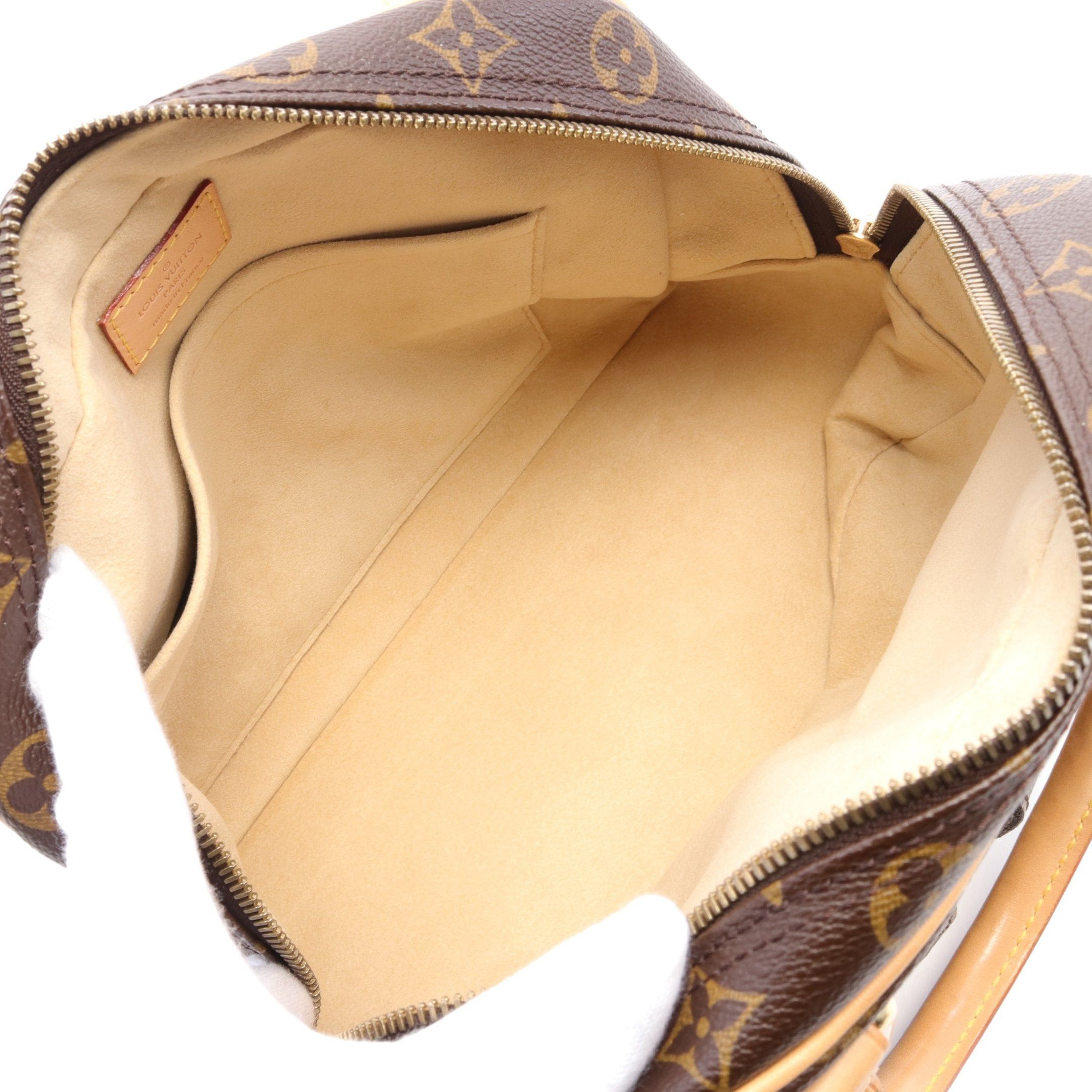 Louis Vuitton Louis Vuitton Manhattan Pm Monogram Handbag Leather Brown Size ONE SIZE - 3 Thumbnail