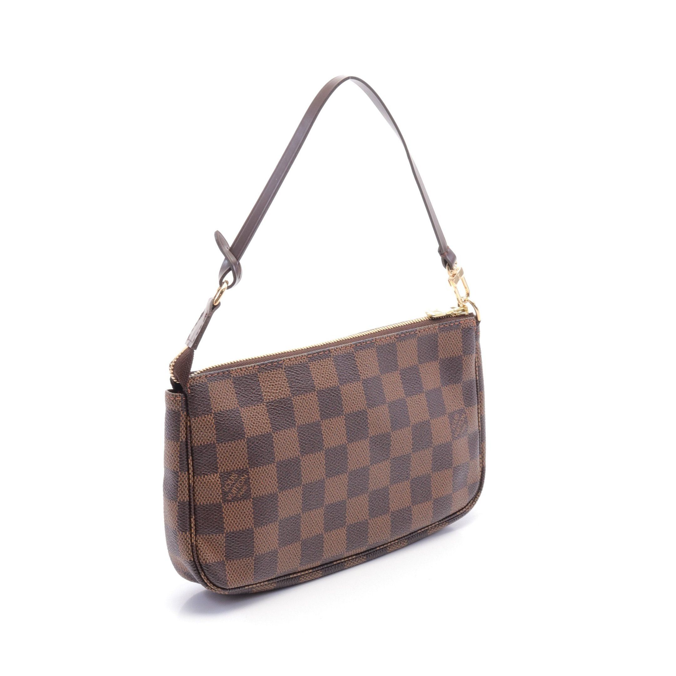 Louis Vuitton Louis Vuitton Pochette Accessoires Damier Ebene Handbag Leather Brown Size ONE SIZE - 2 Thumbnail