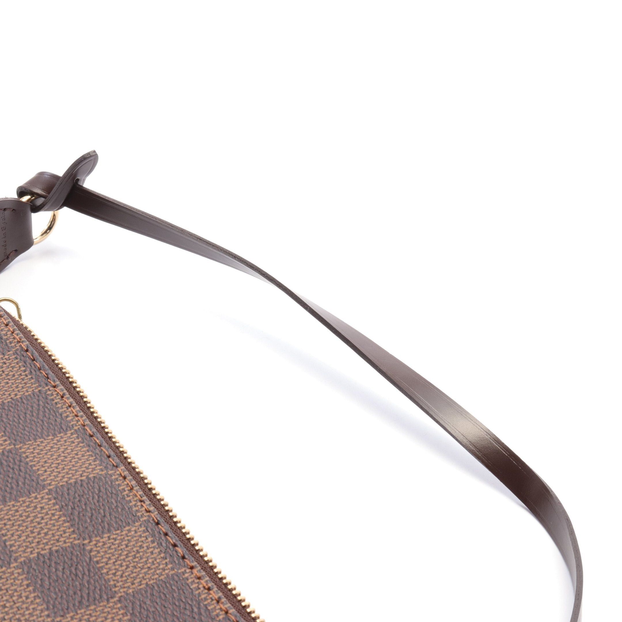 Louis Vuitton Louis Vuitton Pochette Accessoires Damier Ebene Handbag Leather Brown Size ONE SIZE - 7 Thumbnail