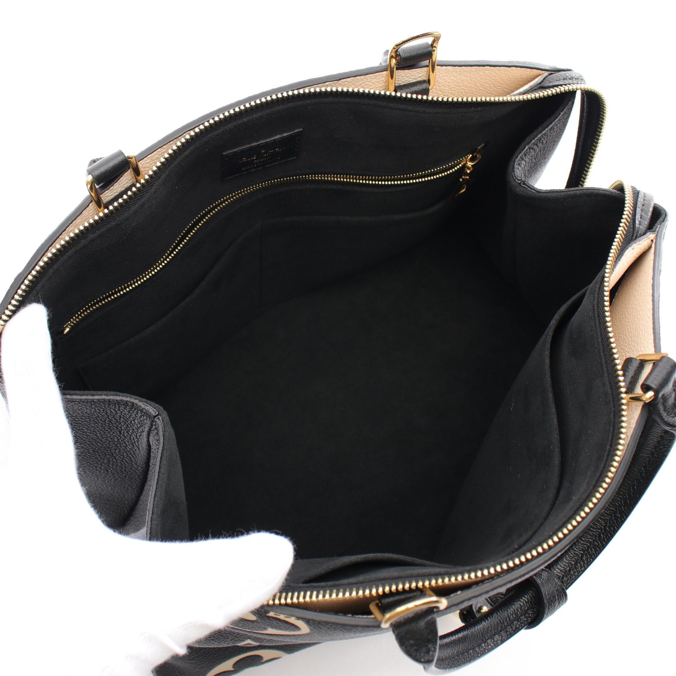 Louis Vuitton Louis Vuitton Grand Palais Mm Bicolor Monogram Empreinte Handbag Leather Black Beige Size ONE SIZE - 3 Thumbnail