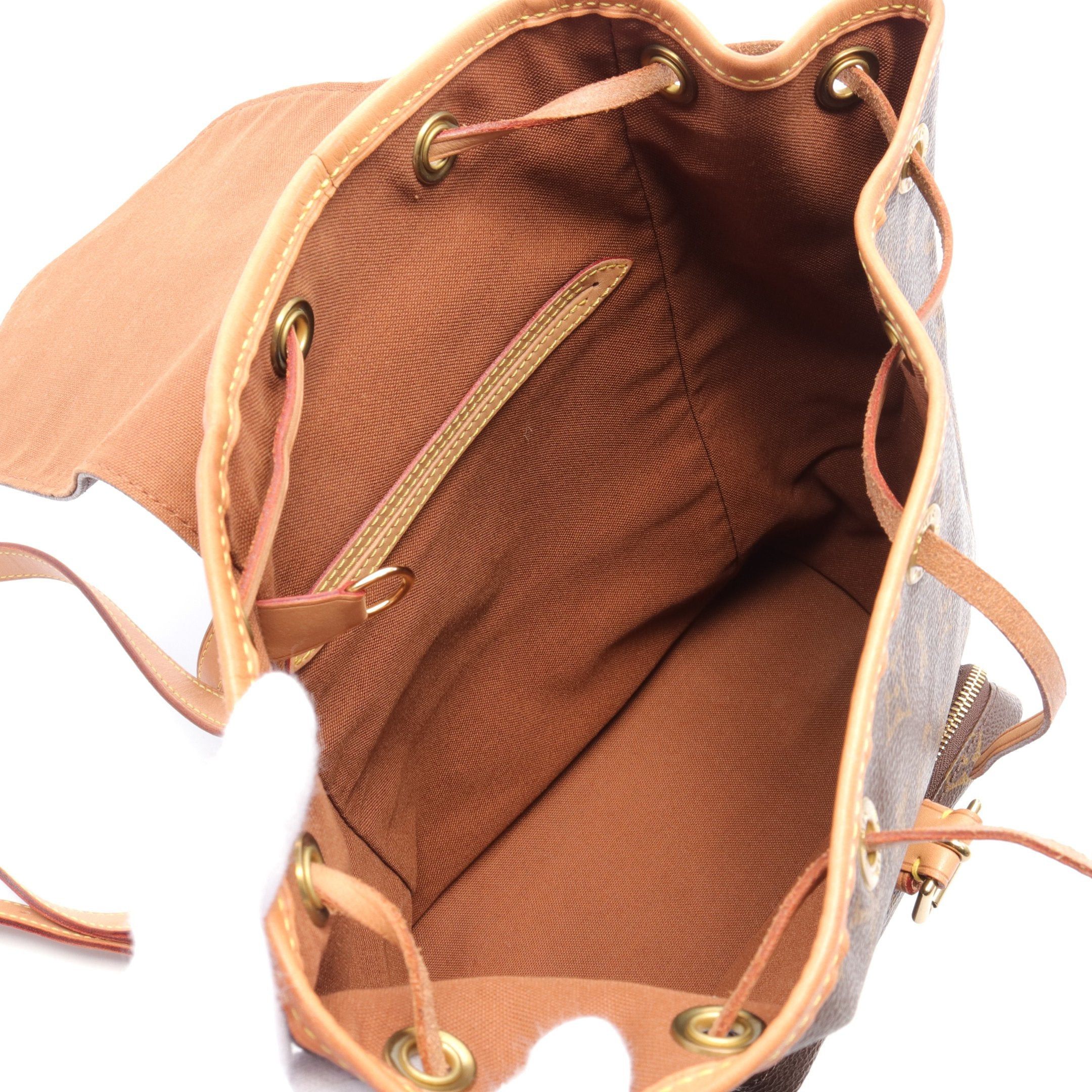 Louis Vuitton Louis Vuitton Montsouris Mm Monogram Backpack Rucksack Leather Brown Size ONE SIZE - 3 Thumbnail