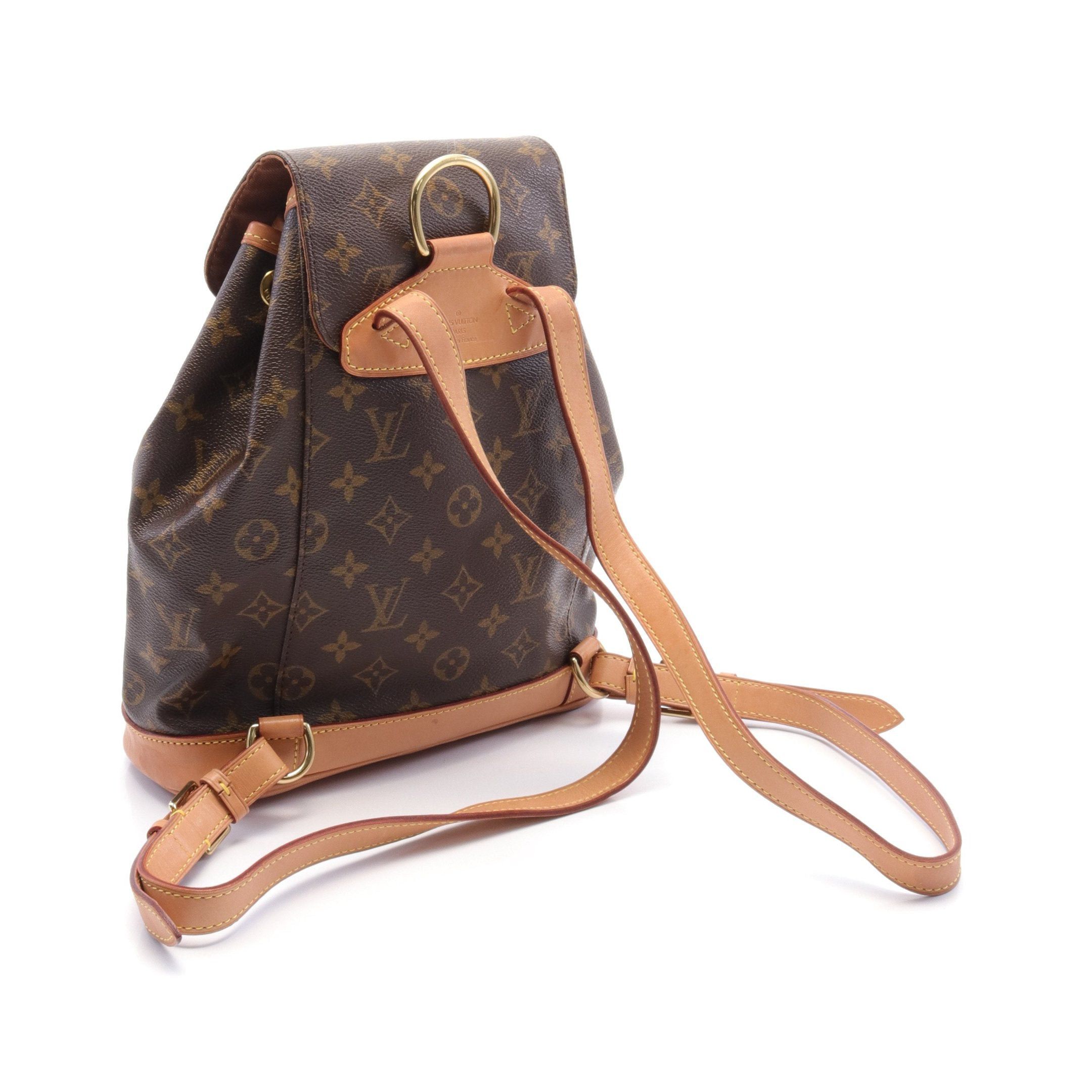 Louis Vuitton Louis Vuitton Montsouris Mm Monogram Backpack Rucksack Leather Brown Size ONE SIZE - 2 Thumbnail