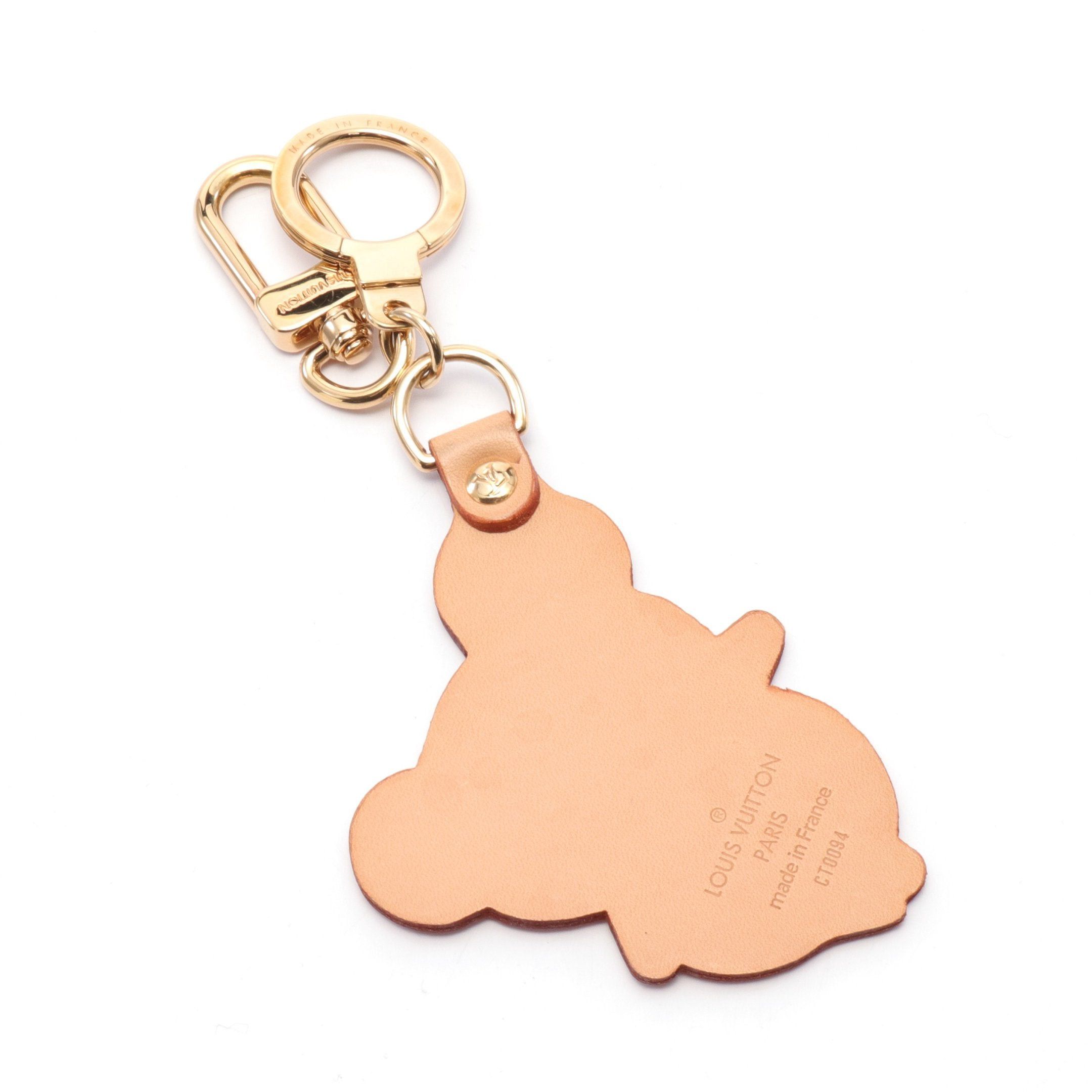 Louis Vuitton Louis Vuitton Porto Kure Panda Key Ring Gp Leather Beige Size ONE SIZE - 2 Thumbnail