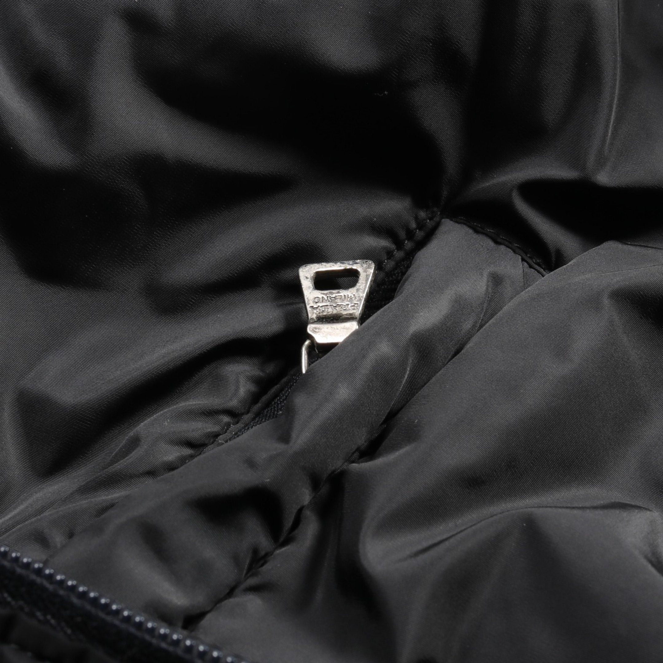 Prada Prada Coat Nylon Black Batting Hooded Size ONE SIZE - 9 Thumbnail