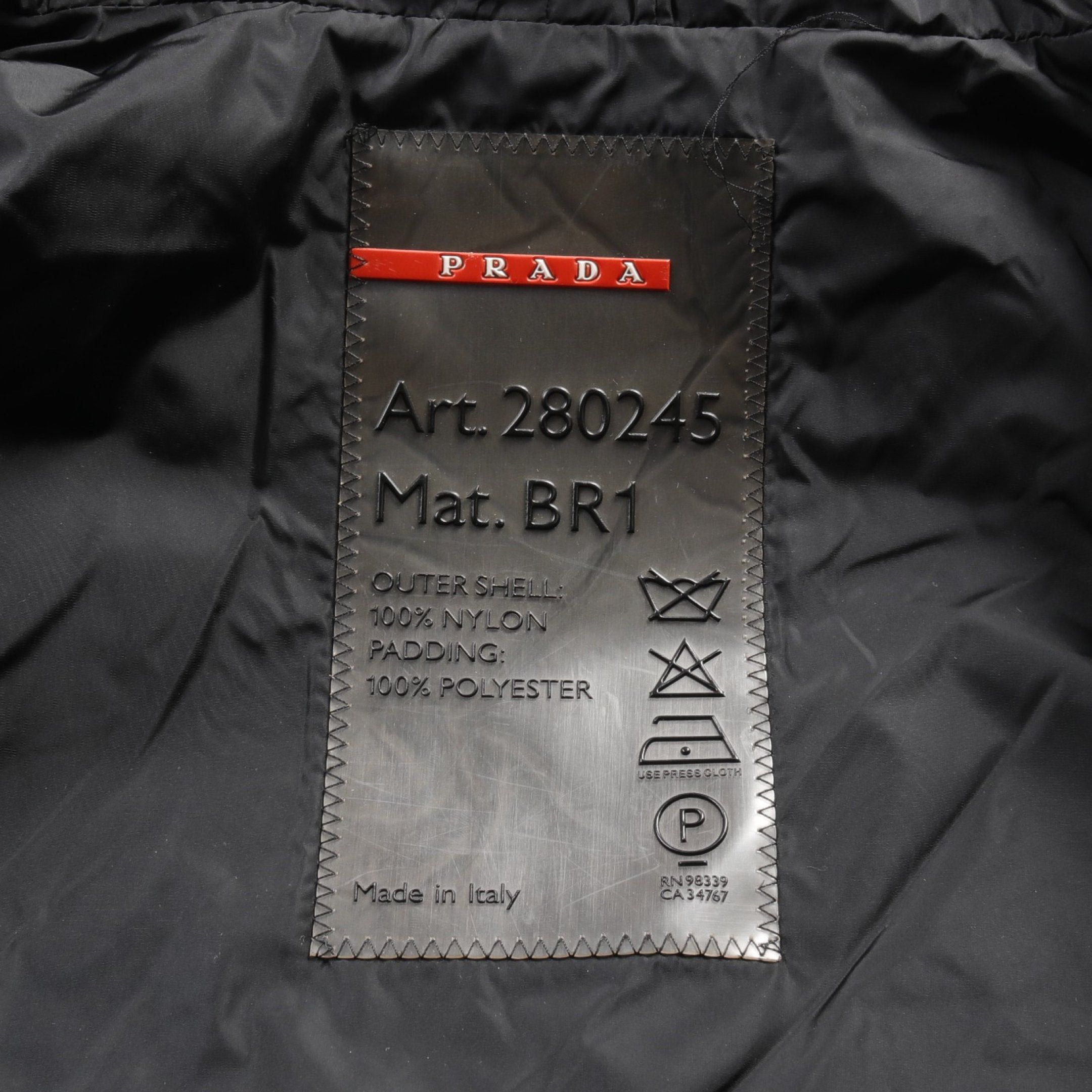 Prada Prada Coat Nylon Black Batting Hooded Size ONE SIZE - 3 Thumbnail