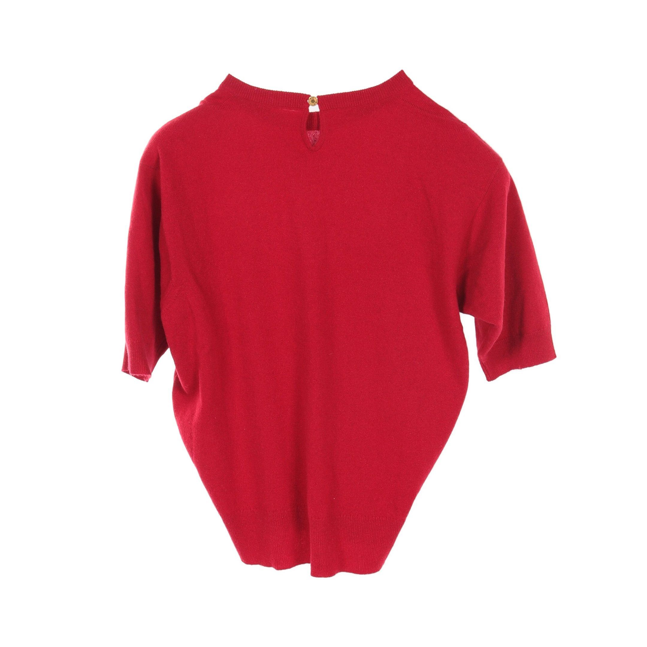 Hermes Hermes Serie Button Sweater Knit Cashmere Red Size ONE SIZE - 2 Thumbnail