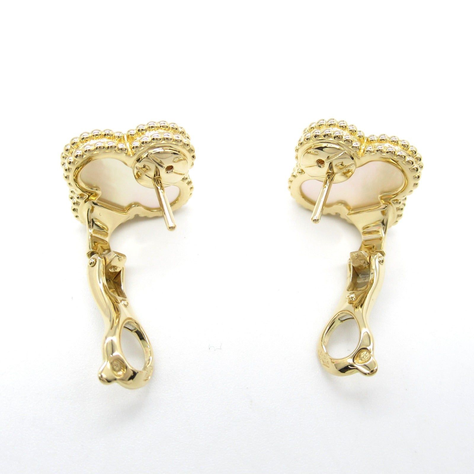 Van Cleef & Arpels Van Cleef Arpels Alhambra Earrings Mother Of Pearl K18 (Yellow Gold) White Size ONE SIZE - 3 Thumbnail