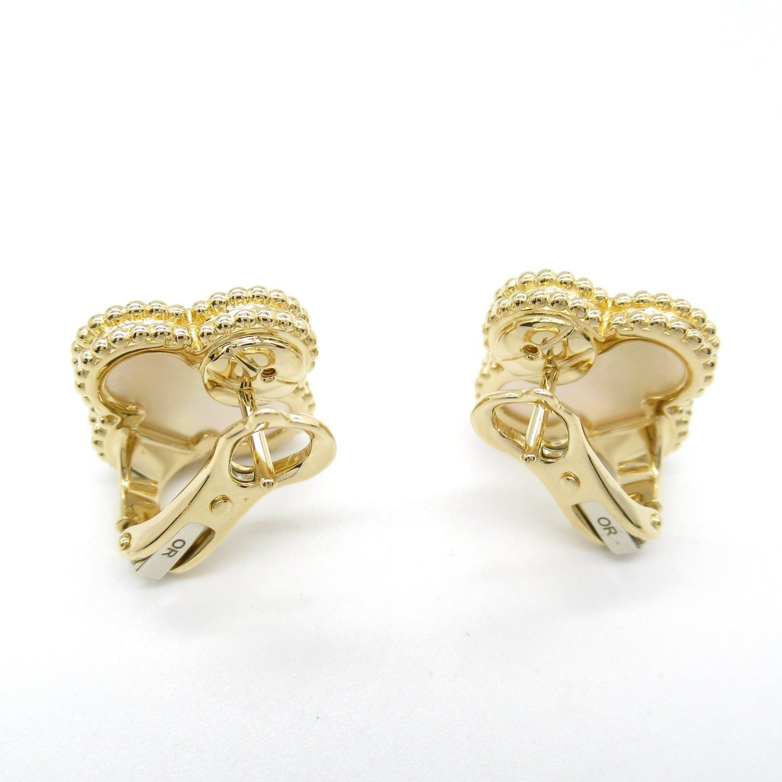 Van Cleef & Arpels Van Cleef Arpels Alhambra Earrings Mother Of Pearl K18 (Yellow Gold) White Size ONE SIZE - 2 Thumbnail