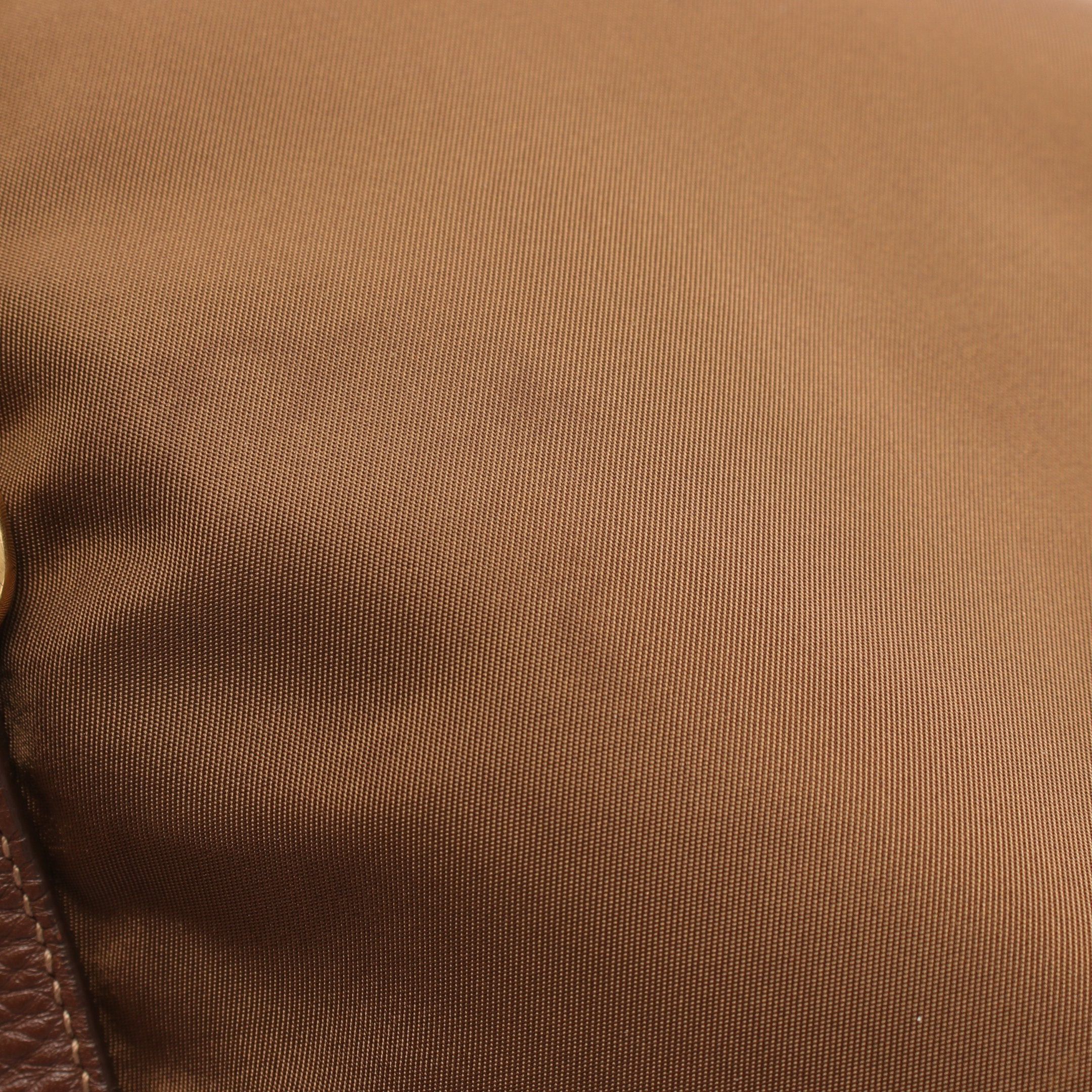 Prada Prada Handbag Nylon Leather Brown Metal Plate Size ONE SIZE - 8 Thumbnail