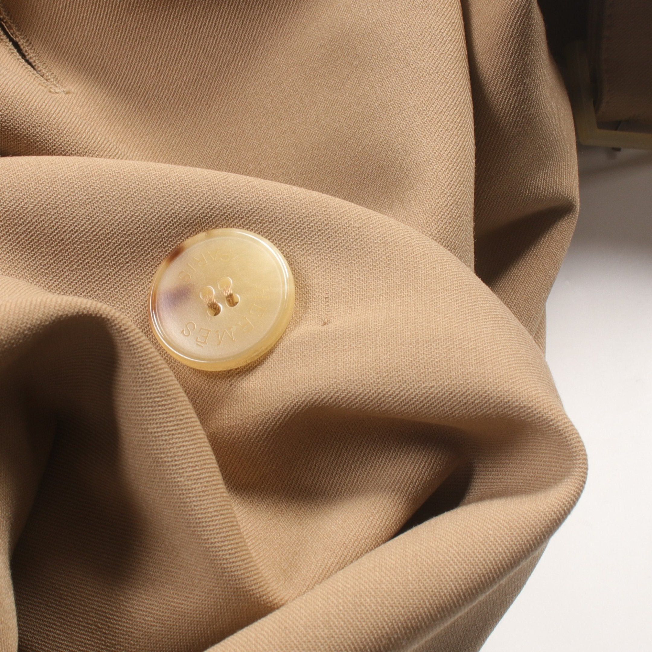 Hermes Hermes Trench Coat Wool Beige Size ONE SIZE - 8 Thumbnail