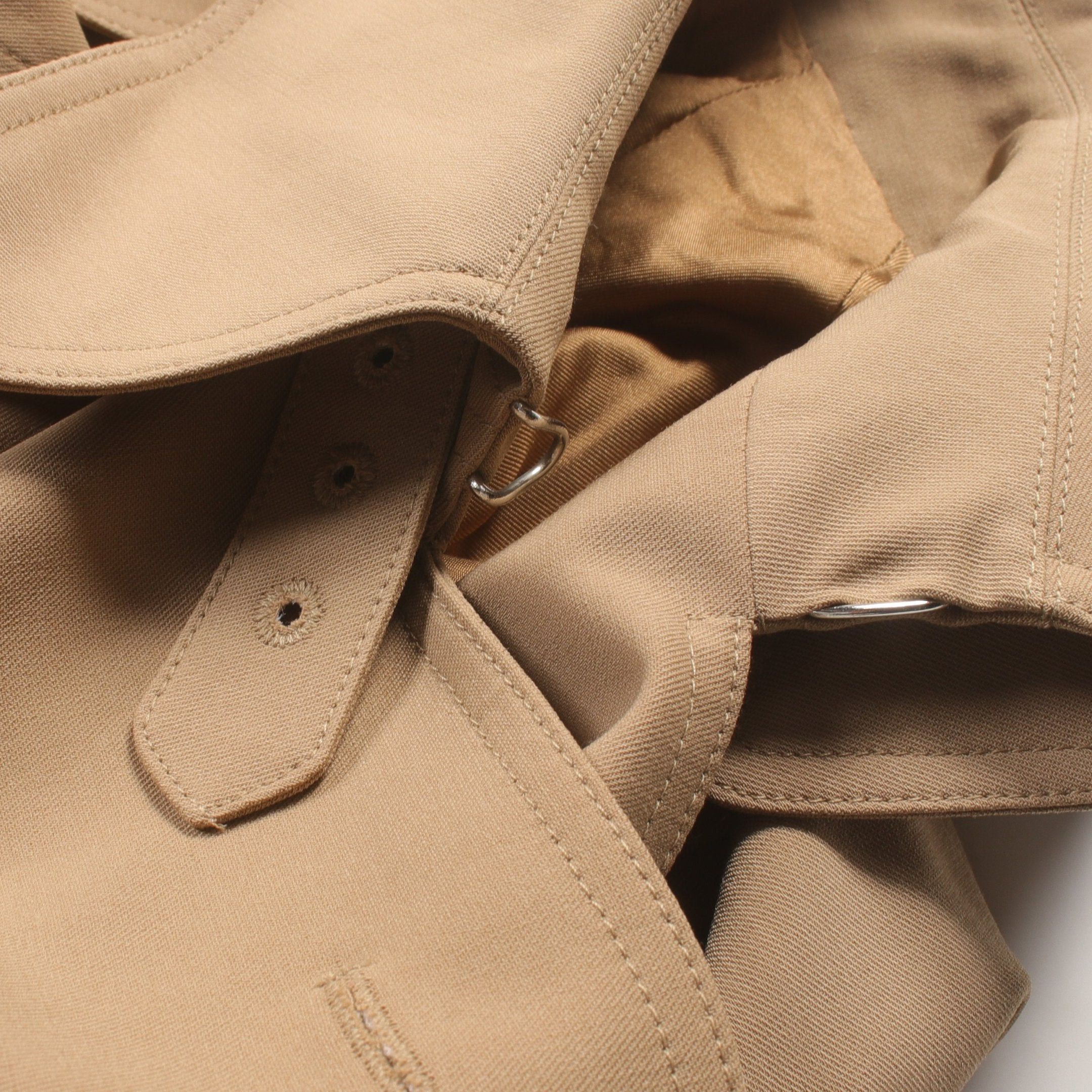 Hermes Hermes Trench Coat Wool Beige Size ONE SIZE - 10 Thumbnail