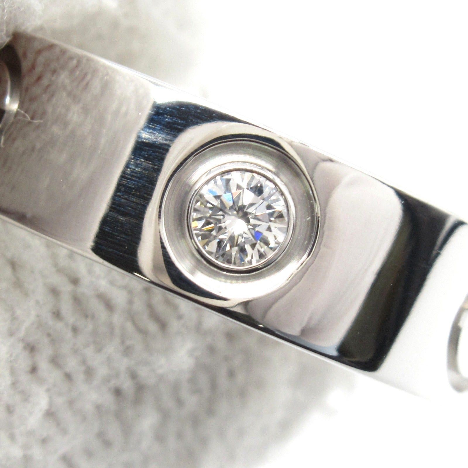 Cartier Cartier Love Ring Half Diamond K18Wg (White Gold) Clear Size ONE SIZE - 5 Thumbnail