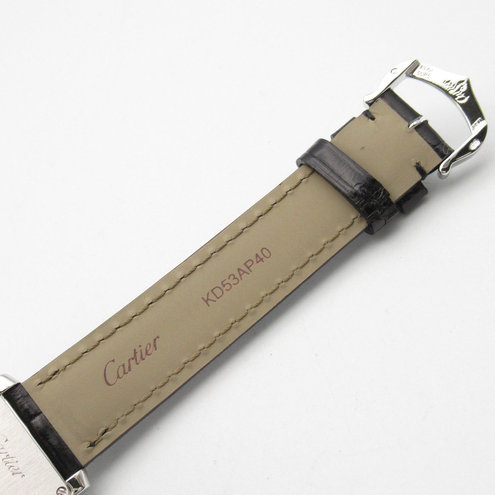 Cartier Cartier Tank Francaise Sm Women Watch Quartz K18Wg (White Gold) Crocodile Leather Ivory Size ONE SIZE - 15 Thumbnail