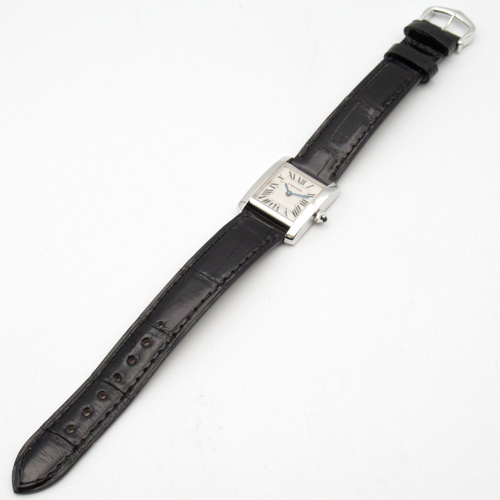 Cartier Cartier Tank Francaise Sm Women Watch Quartz K18Wg (White Gold) Crocodile Leather Ivory Size ONE SIZE - 4 Thumbnail